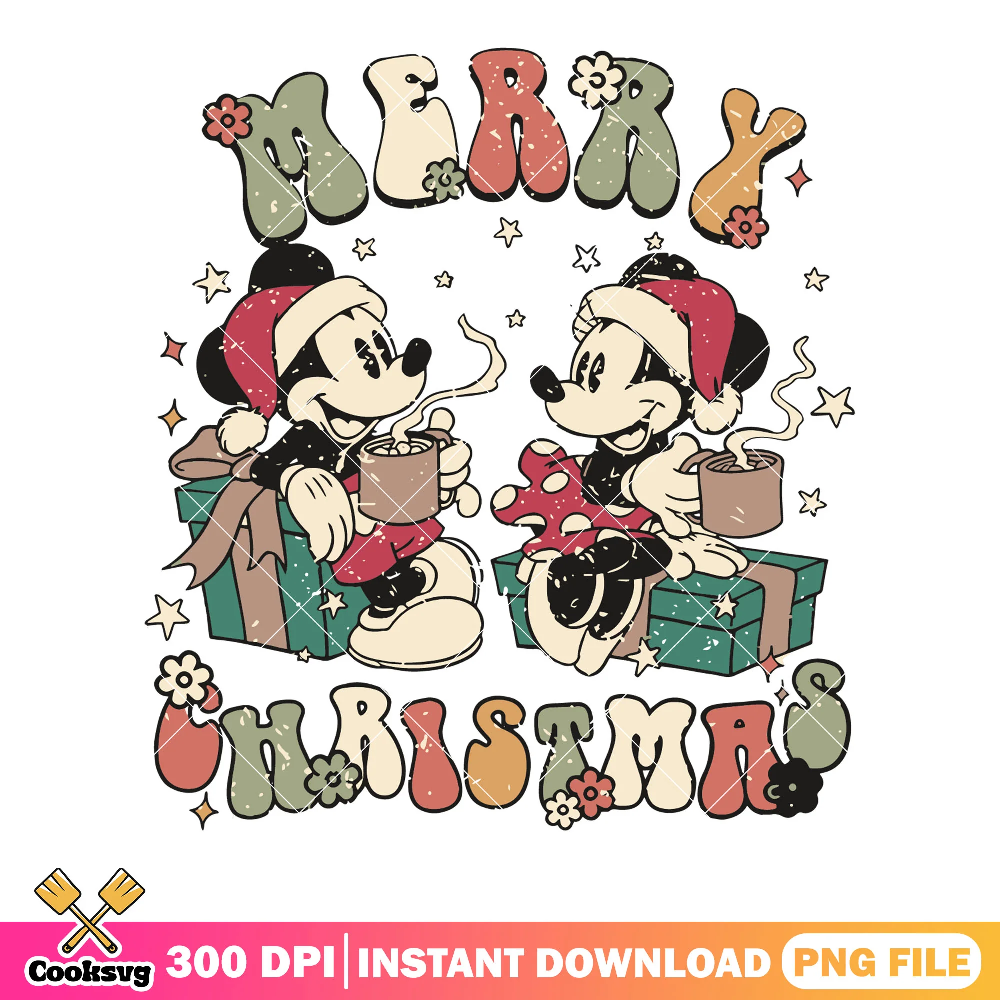 Mickey and minnie christmas png, christmas gifts png, minnie mouse png