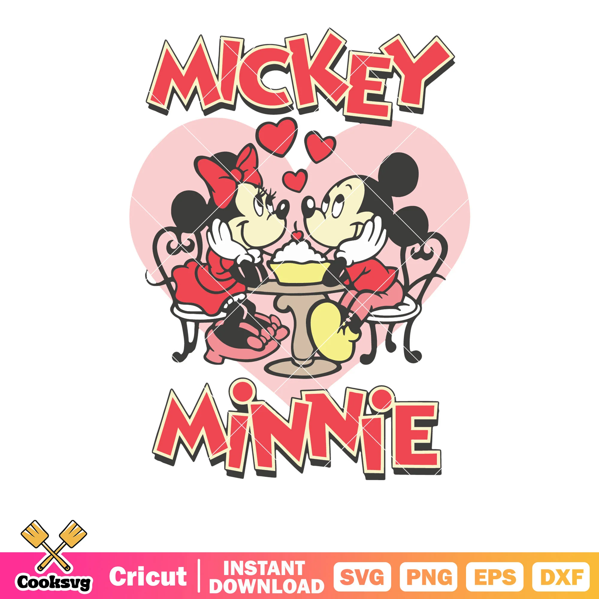 Mickey and minnie valentine love svg, mickey valentine svg
