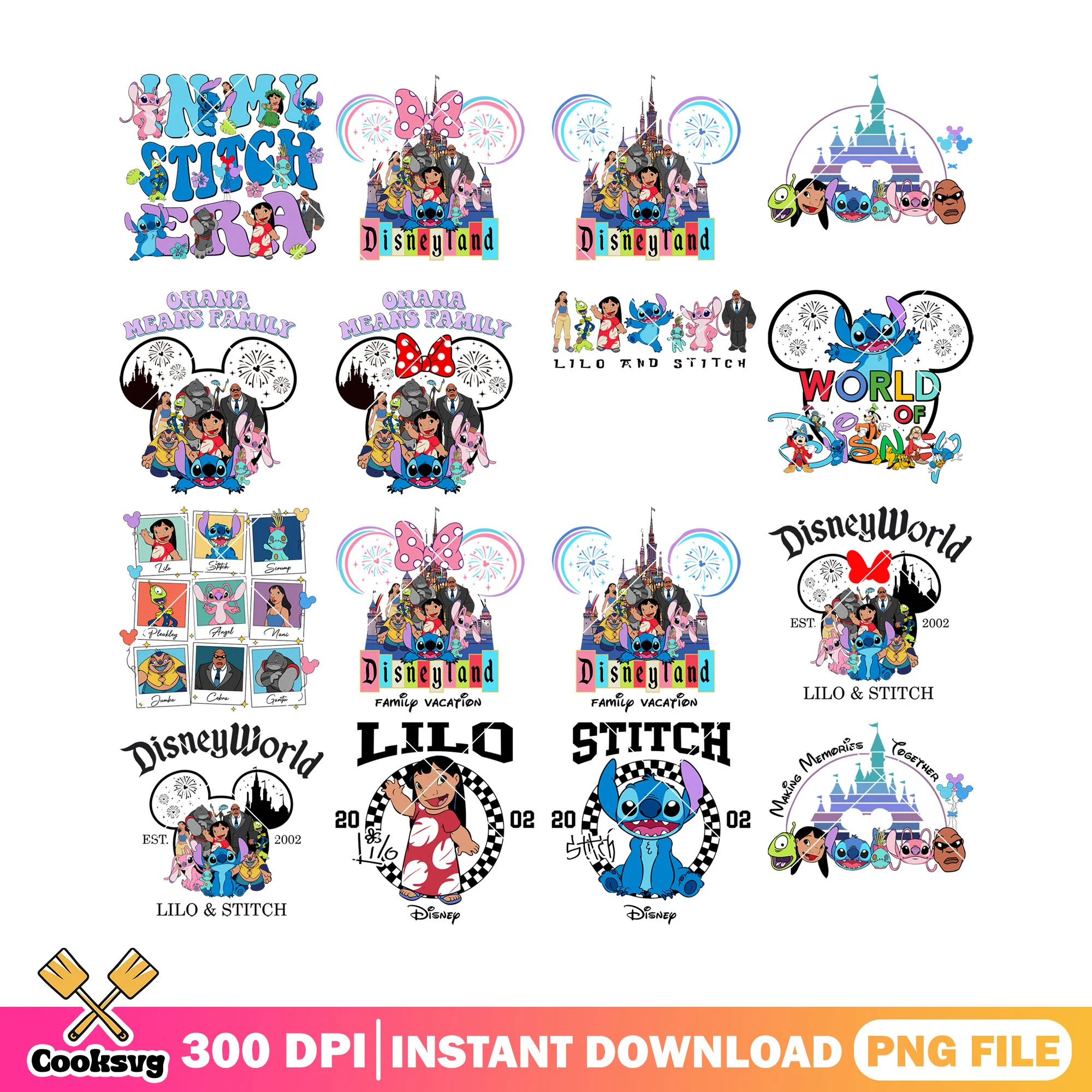 Mickey and stitch png bundle, disney stitch png, mickey head png