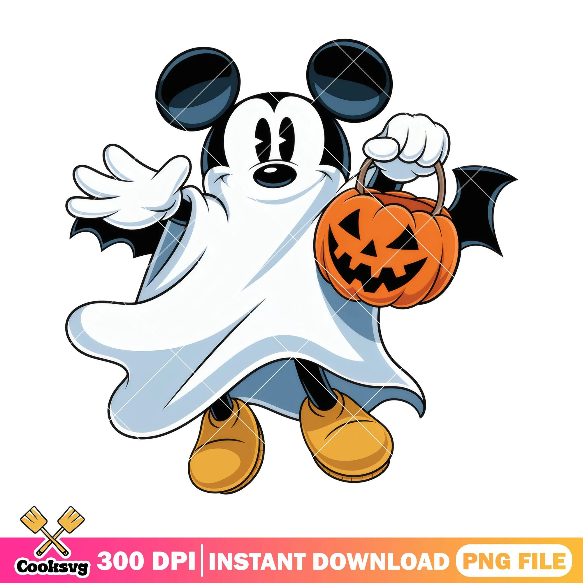 Mickey bat ghost clothes png, halloween costume png, disney world png