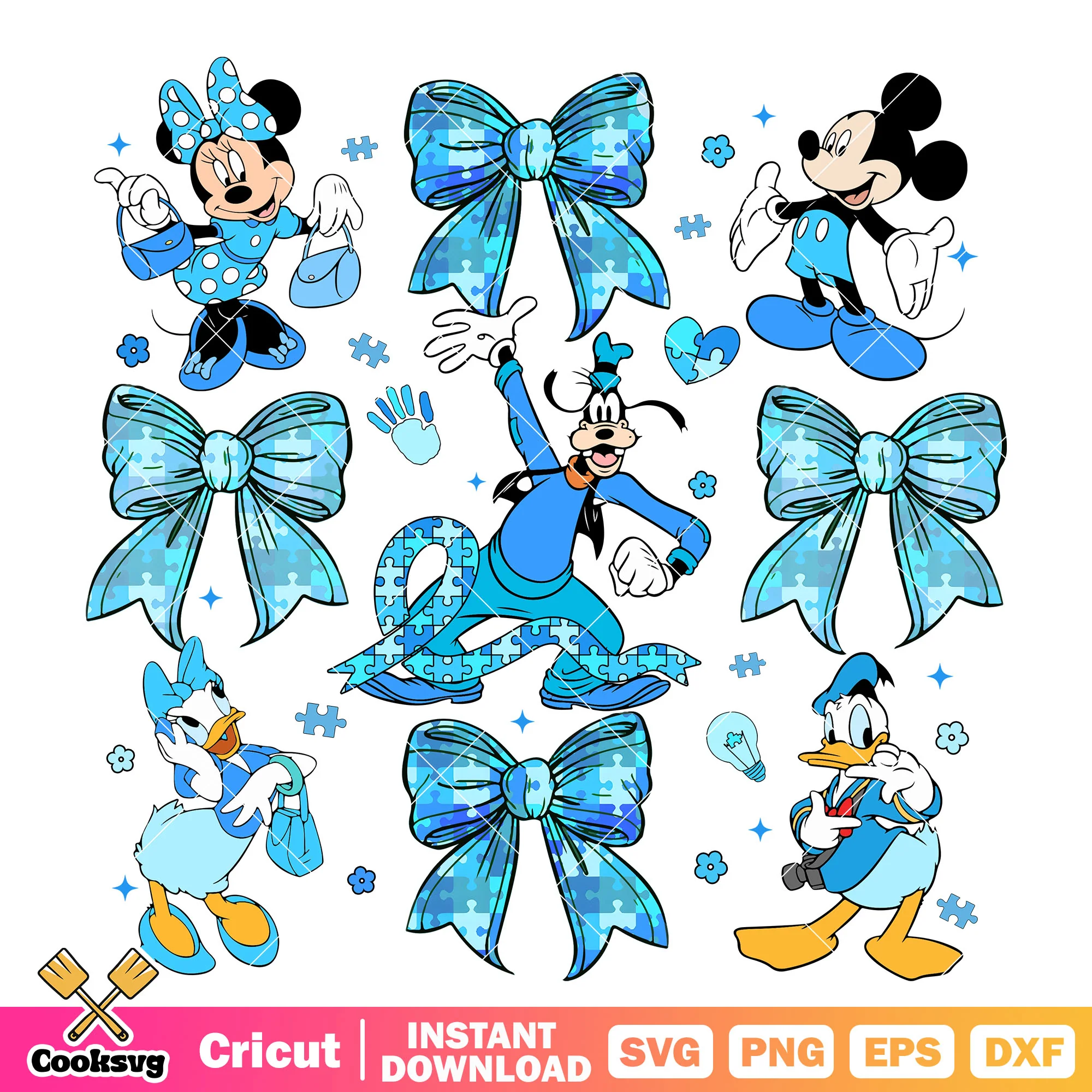 Mickey disney friends blue bow tie png, blue bow ties png