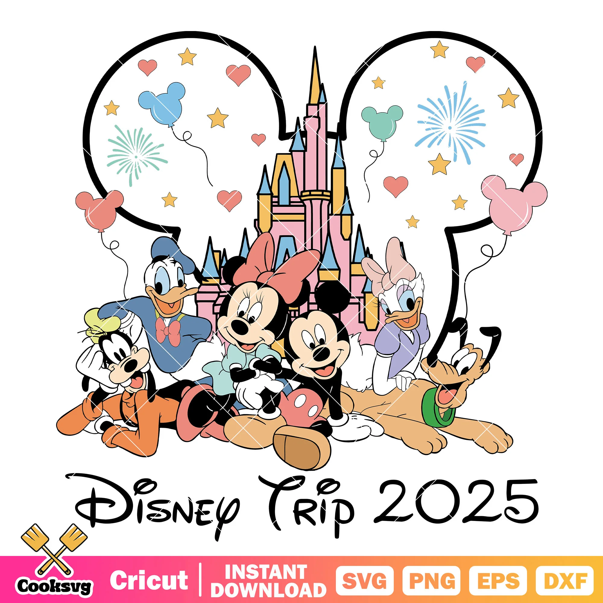 Mickey disney friends disney trip 2025 png, disney trip 2025 png