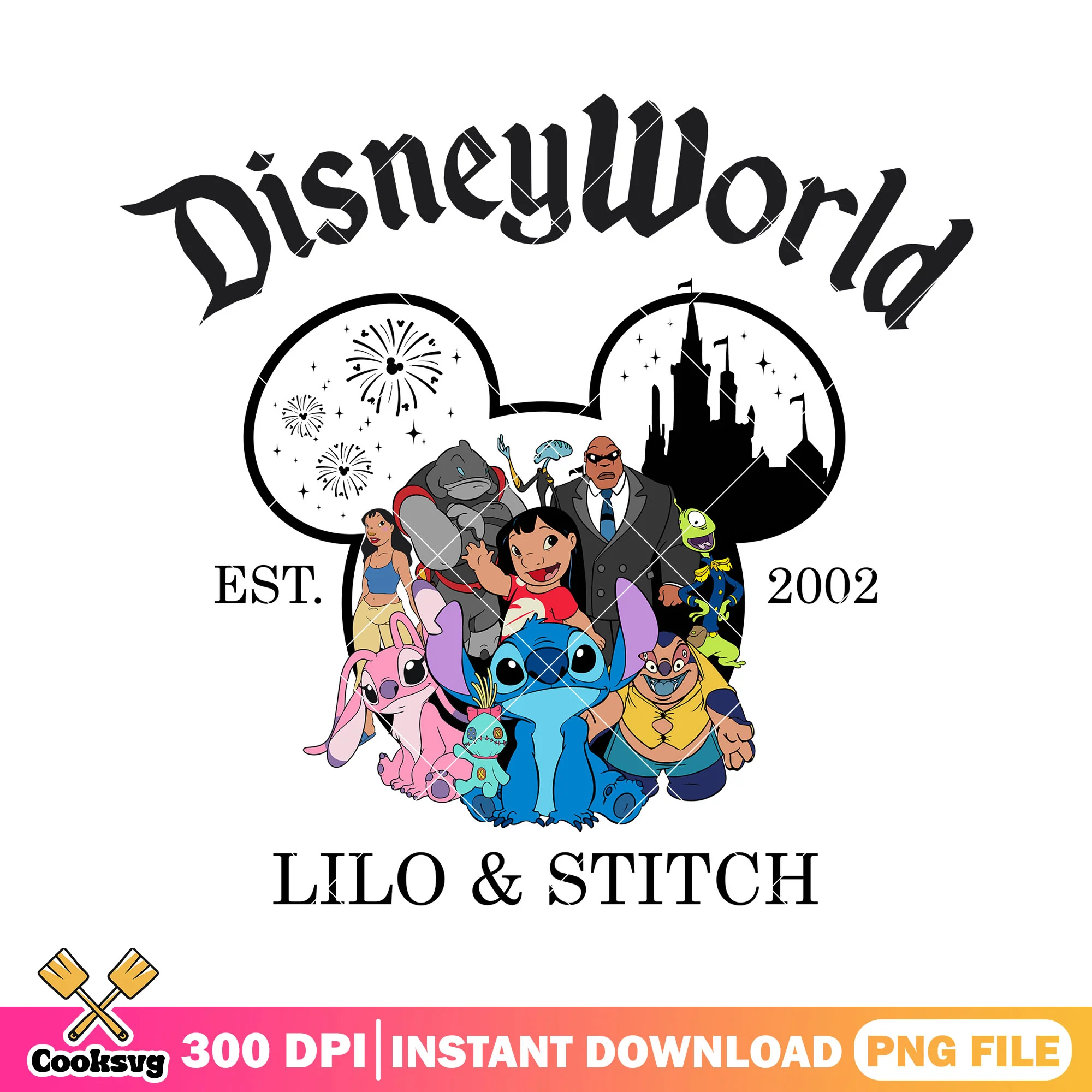 Mickey disneyworld stitch white png, stitch characters png, mickey head png