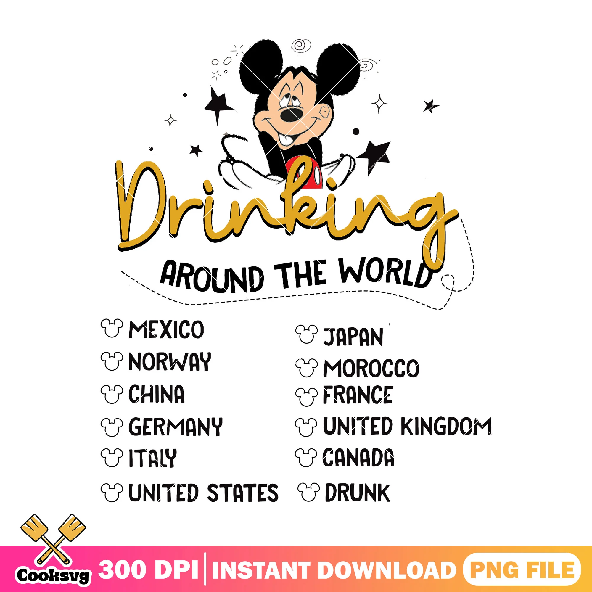 Mickey drinks world png, mickey mouse png, disney drinks png