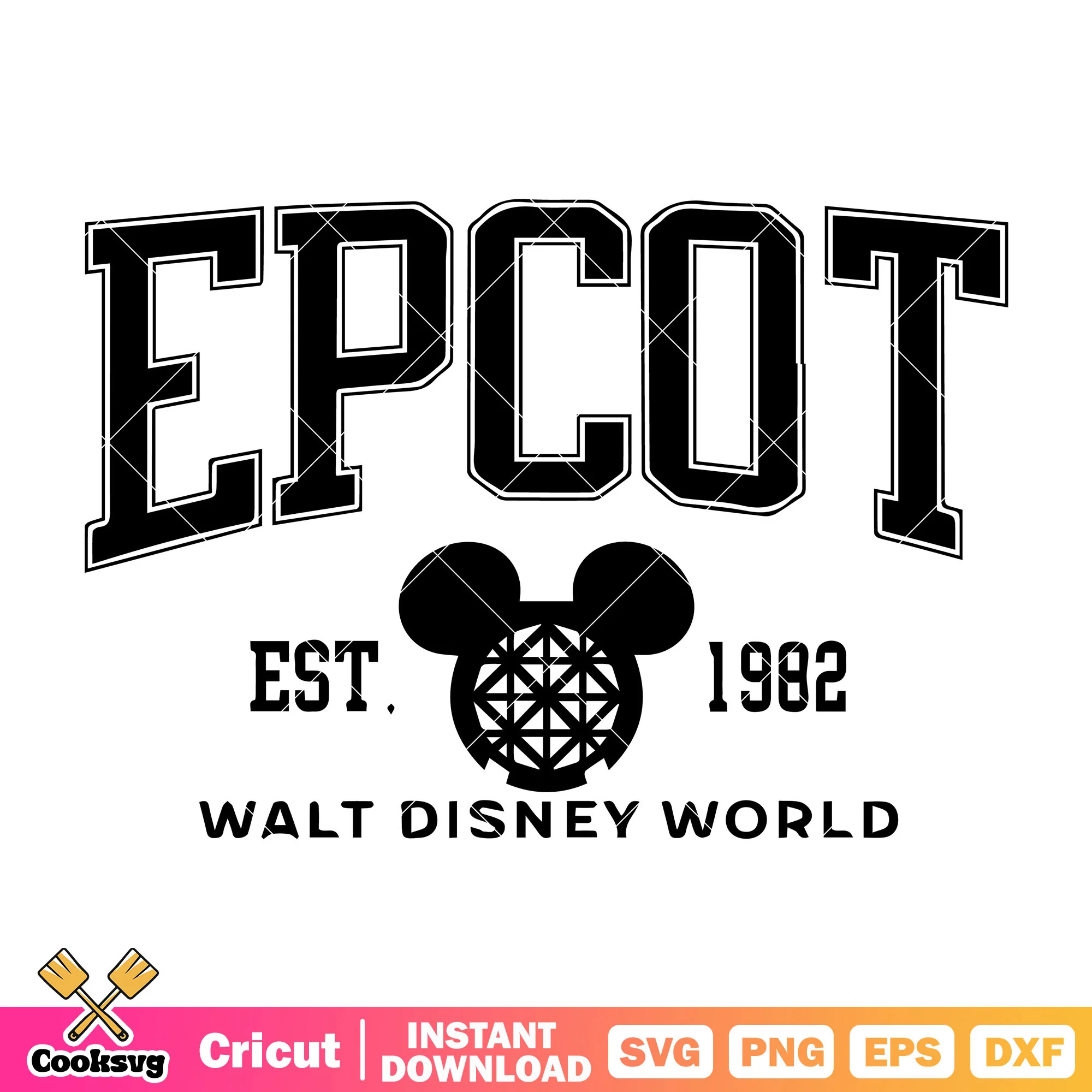 Mickey epcot disney world est 1982 svg, walt disney world svg