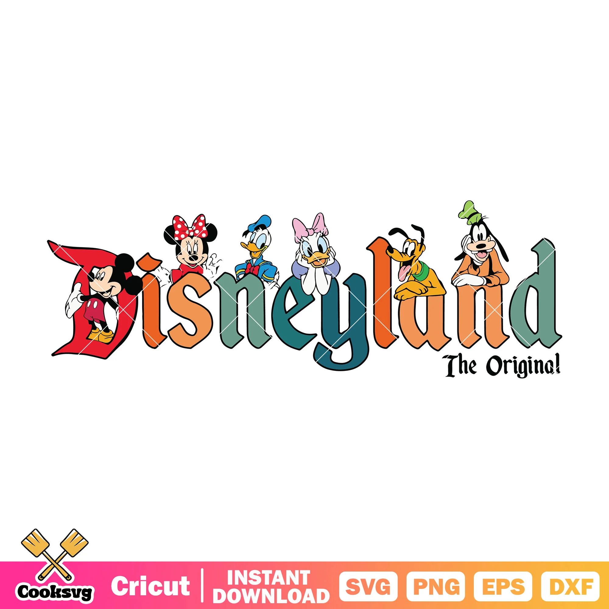 Mickey friends disneyland the original svg, disneyland svg