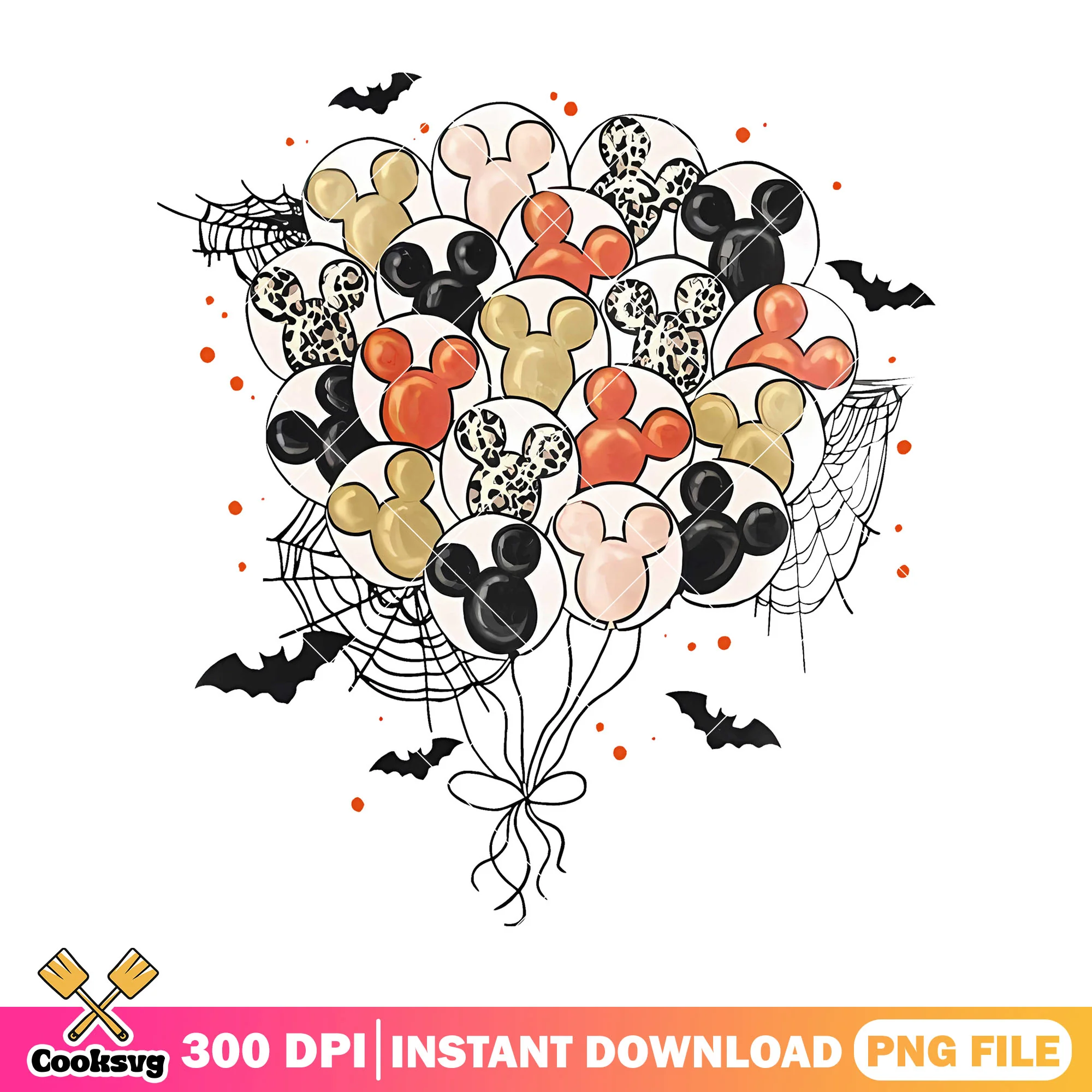 Mickey halloween balloon png, disney balloon png, halloween balloons png