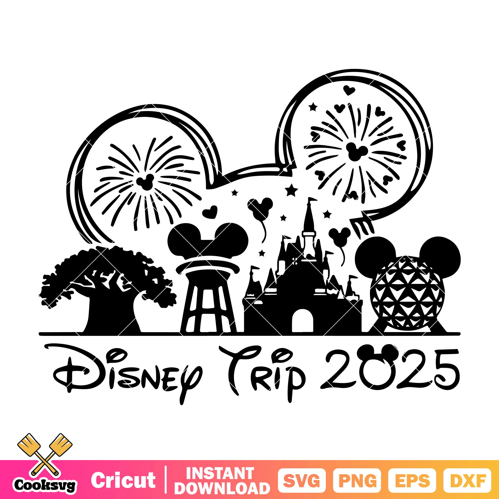 Mickey head disney trip 2025 svg, mickey head svg, disney trip svg