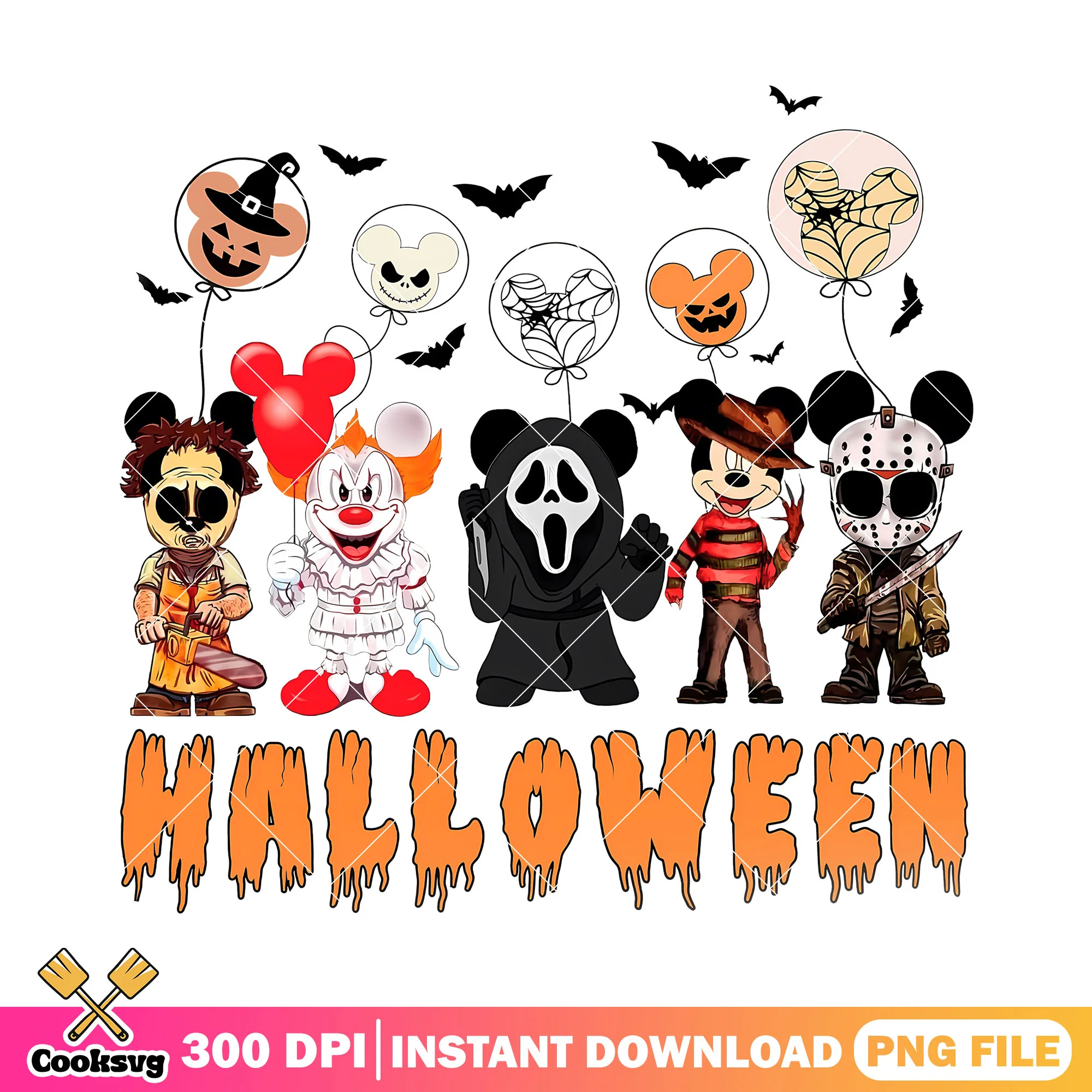 Mickey horror halloween png, mickey halloween png, horror movies png