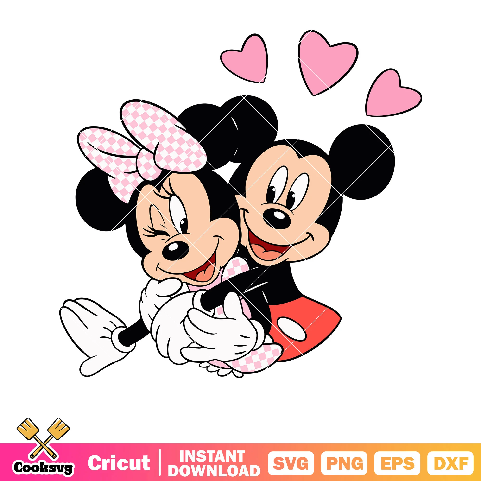 Mickey hug minnie valentine svg, mickey mouse valentine svg