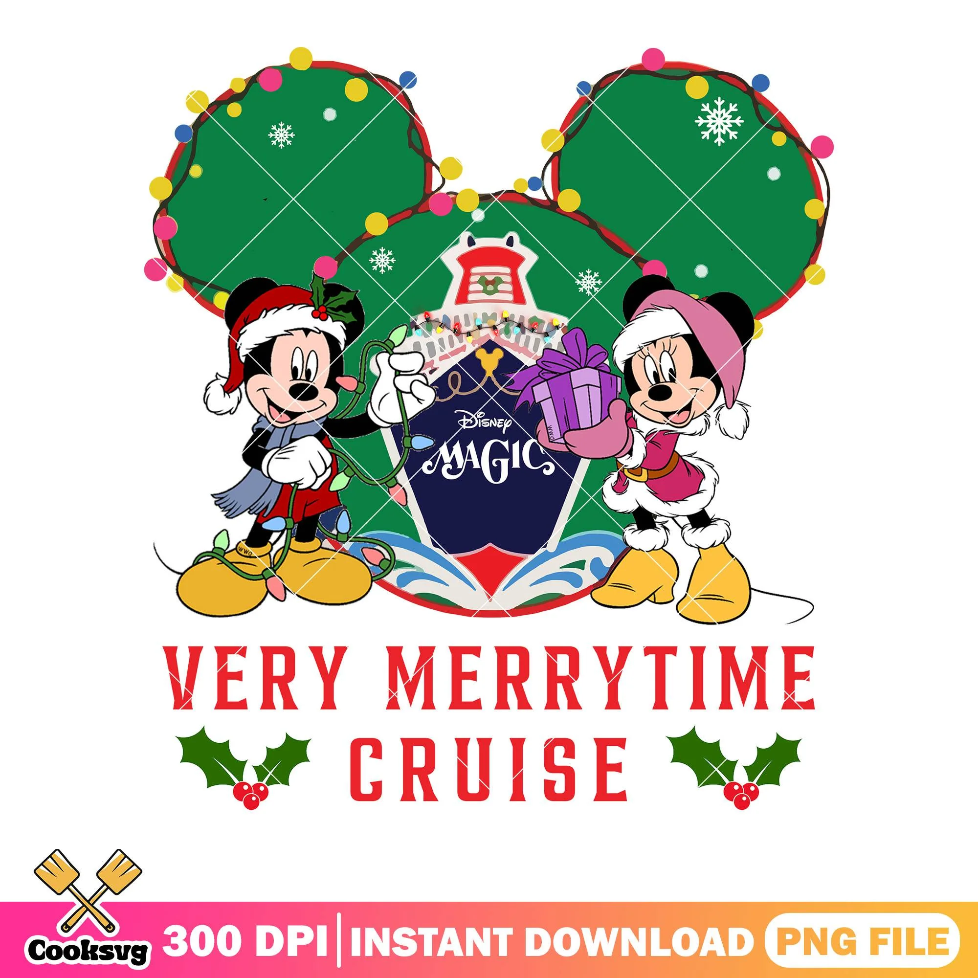 Mickey minnie magic cruise png, christmas vibes png, disney cruise png