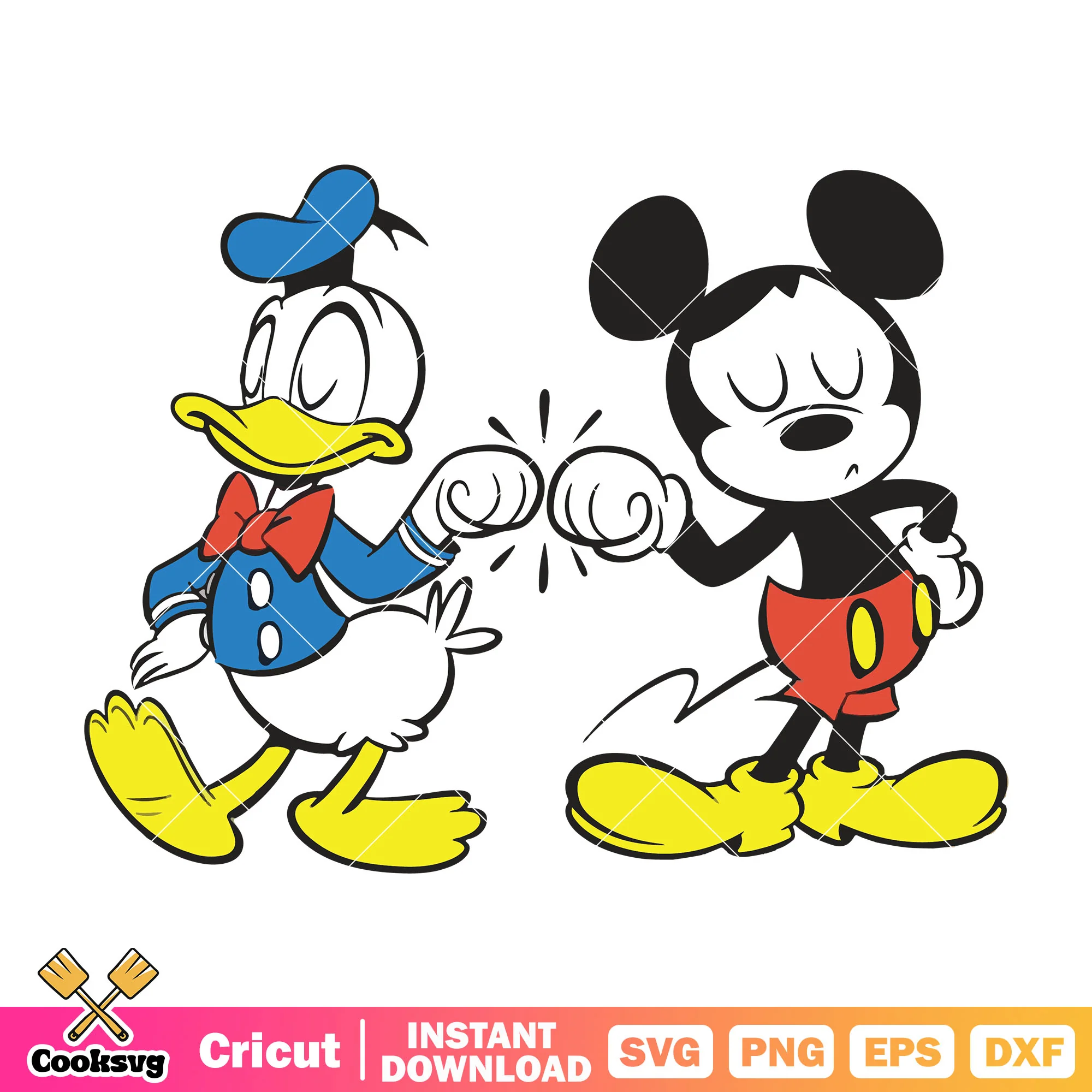 Mickey mouse and donald duck funny svg, mickey and donald svg