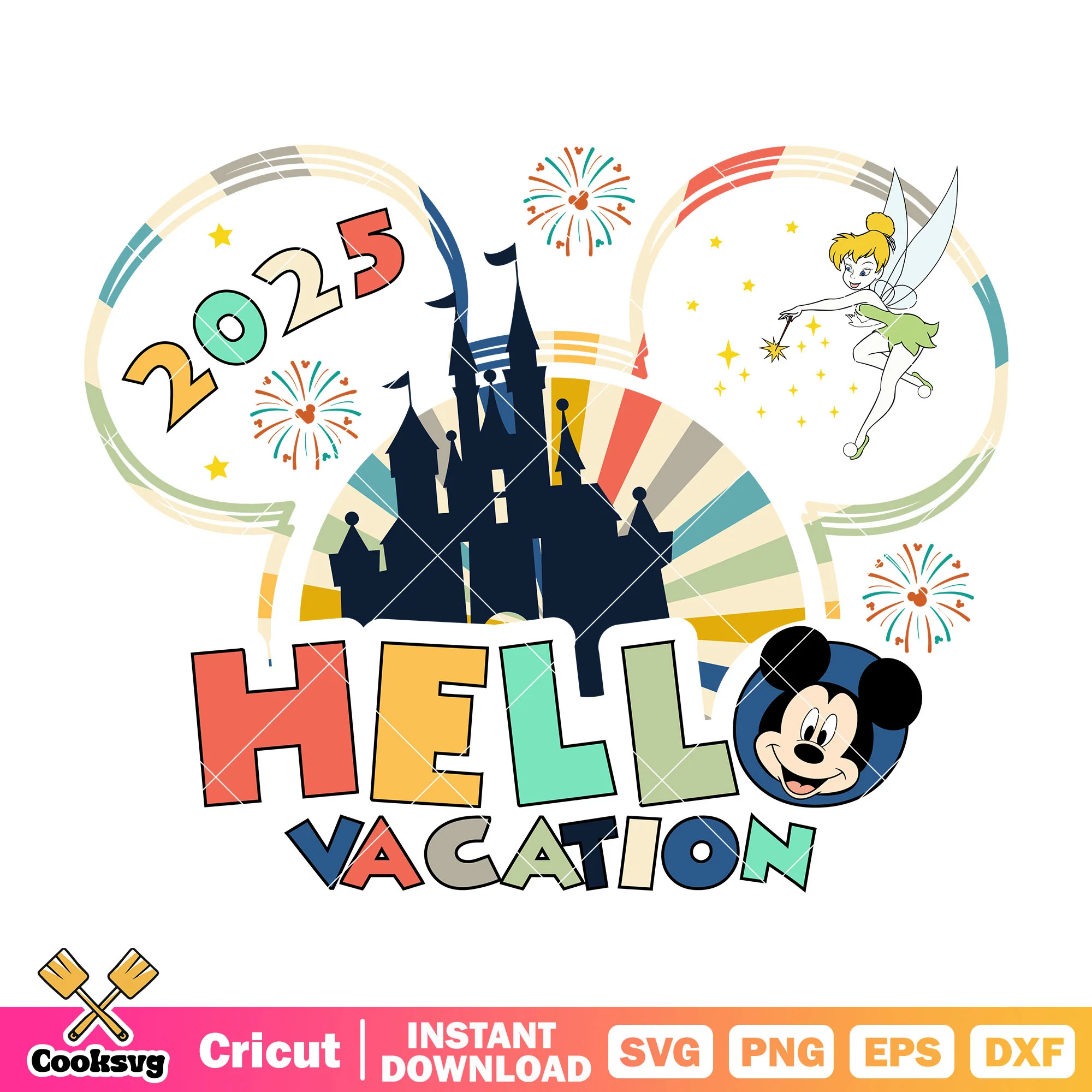 Mickey mouse hello vacation 2025 png, disney vacations 2025 png