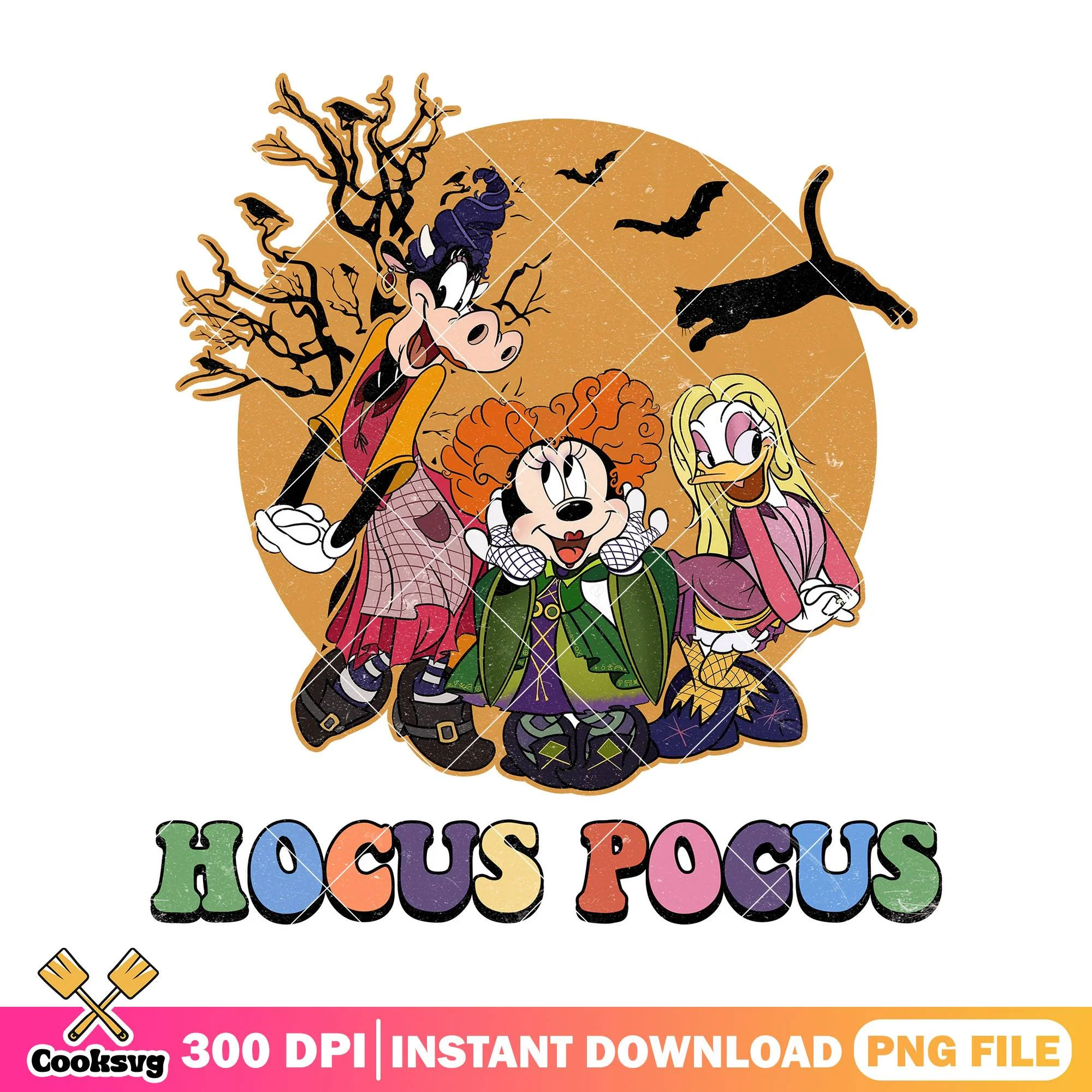 Mickey witches hocus png, halloween movies png, mickey mouse png