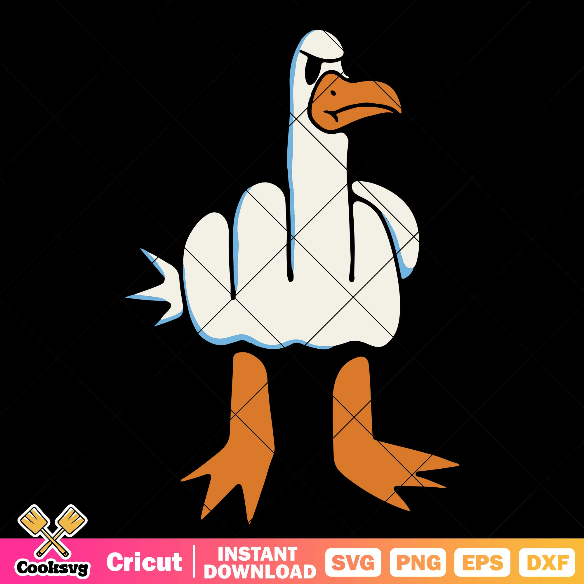 Middle finger seagull funny svg, funny seagull svg, middle finger svg