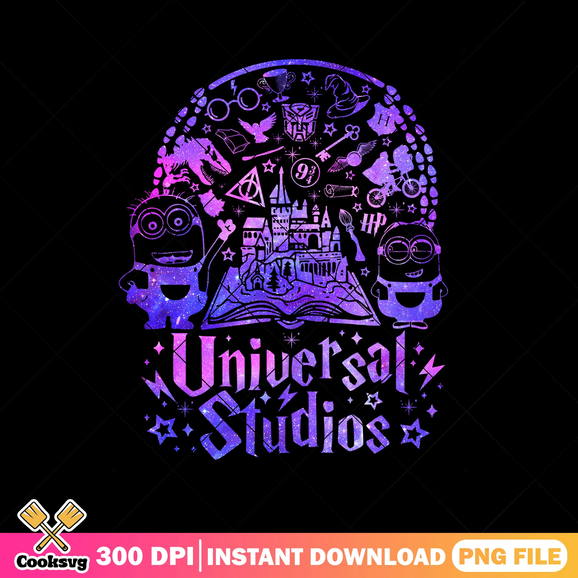 Minion purple vibes universal studios png, minions movie png