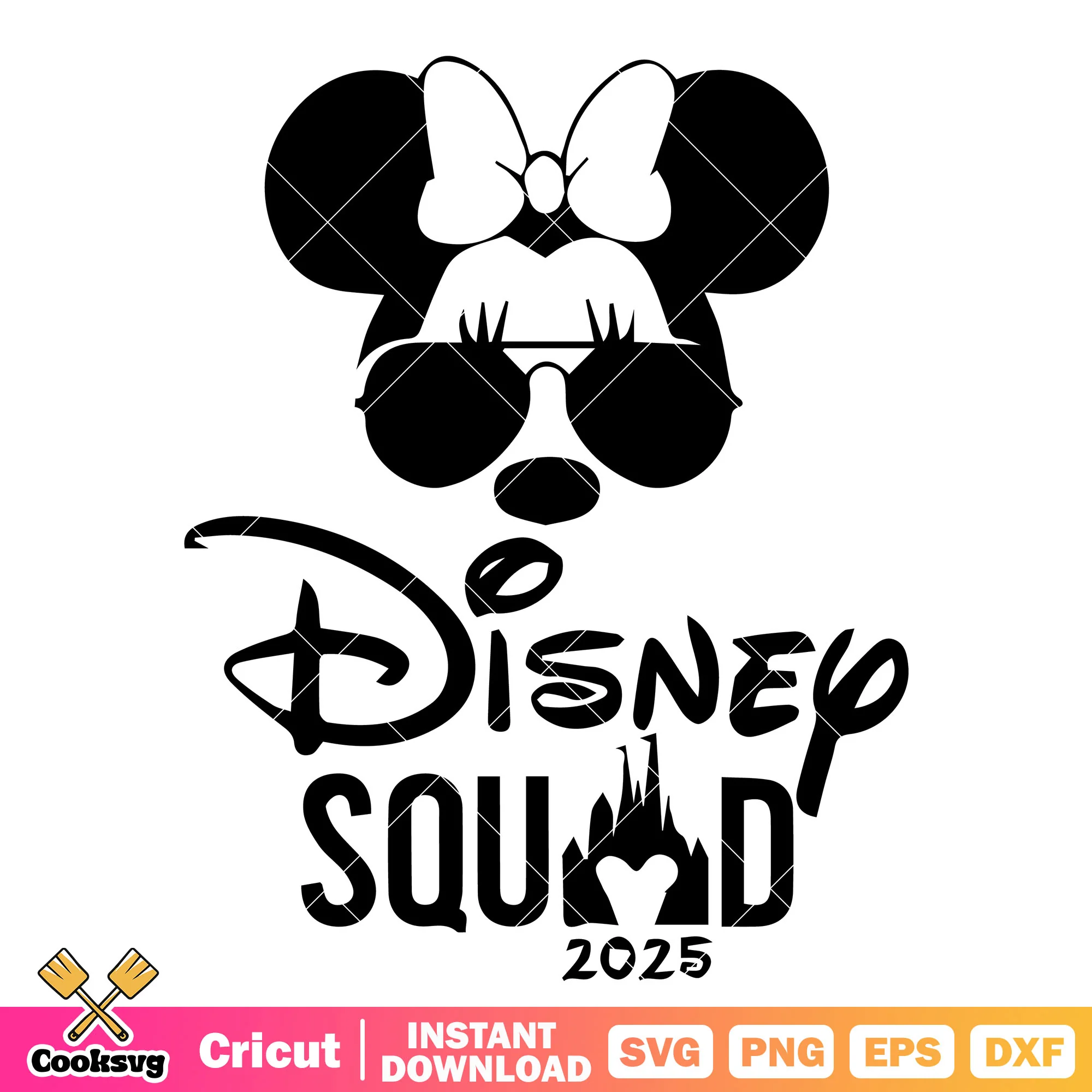 Minnie disney squad 2025 svg file, disney squad svg, mickey disney svg
