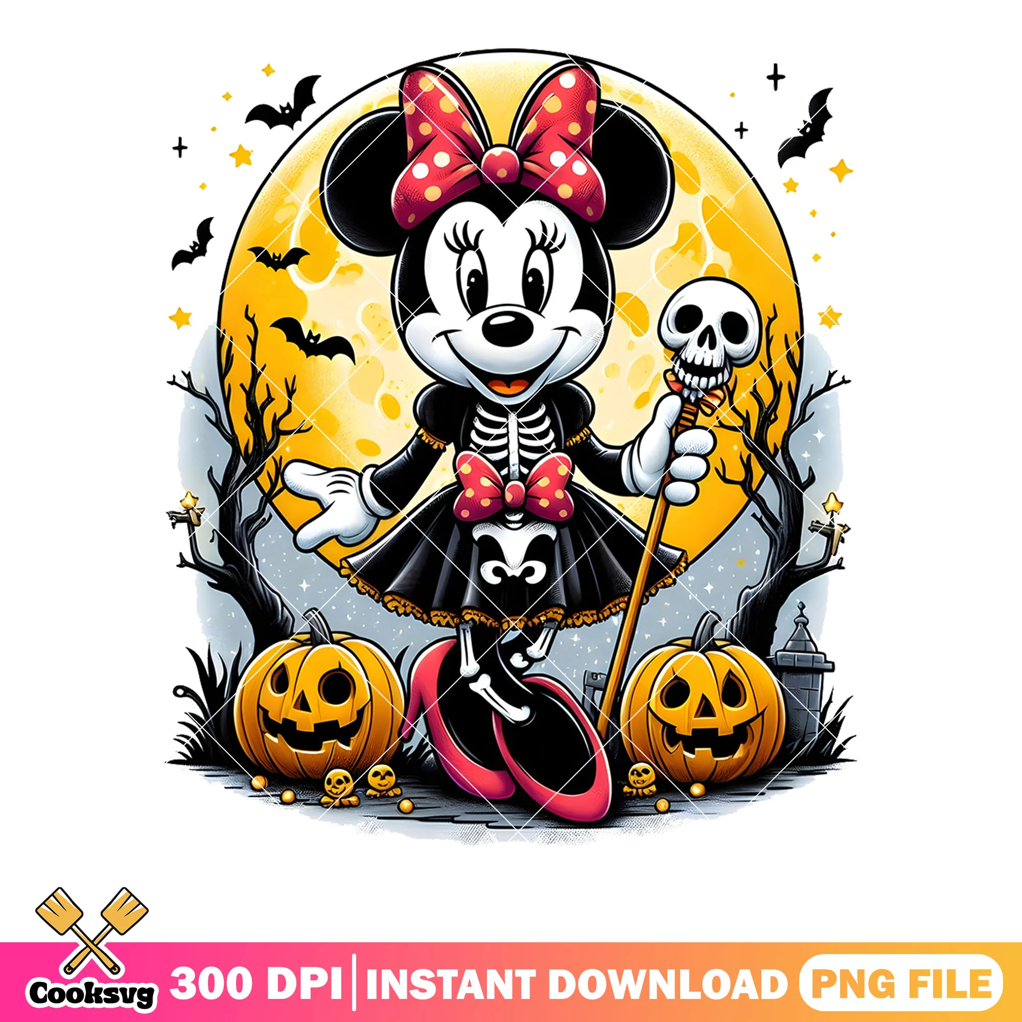 Minnie Mouse halloween png, x ray costume png, Disney halloween png
