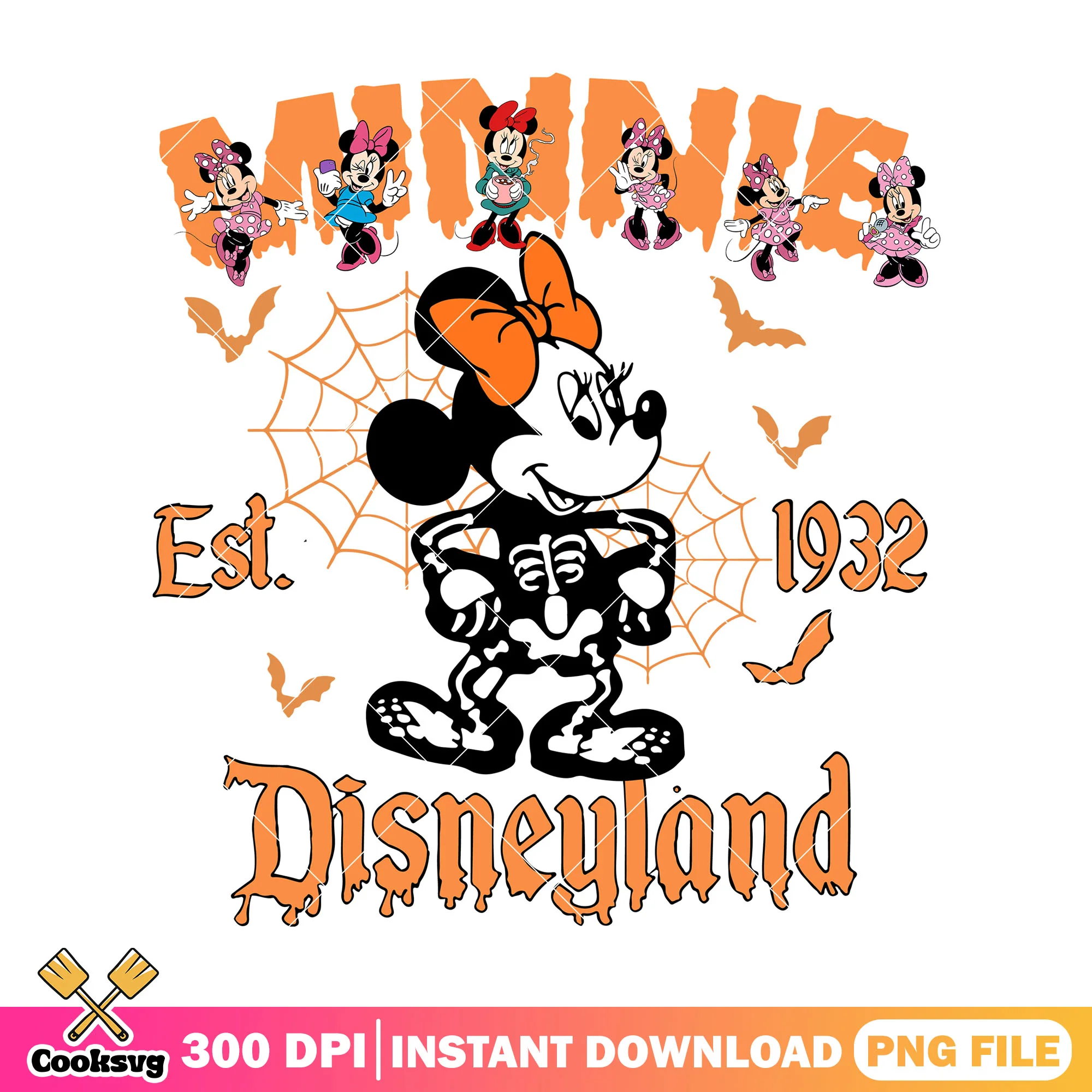 Minnie mouse halloween skeleton costume png, costume for halloween png