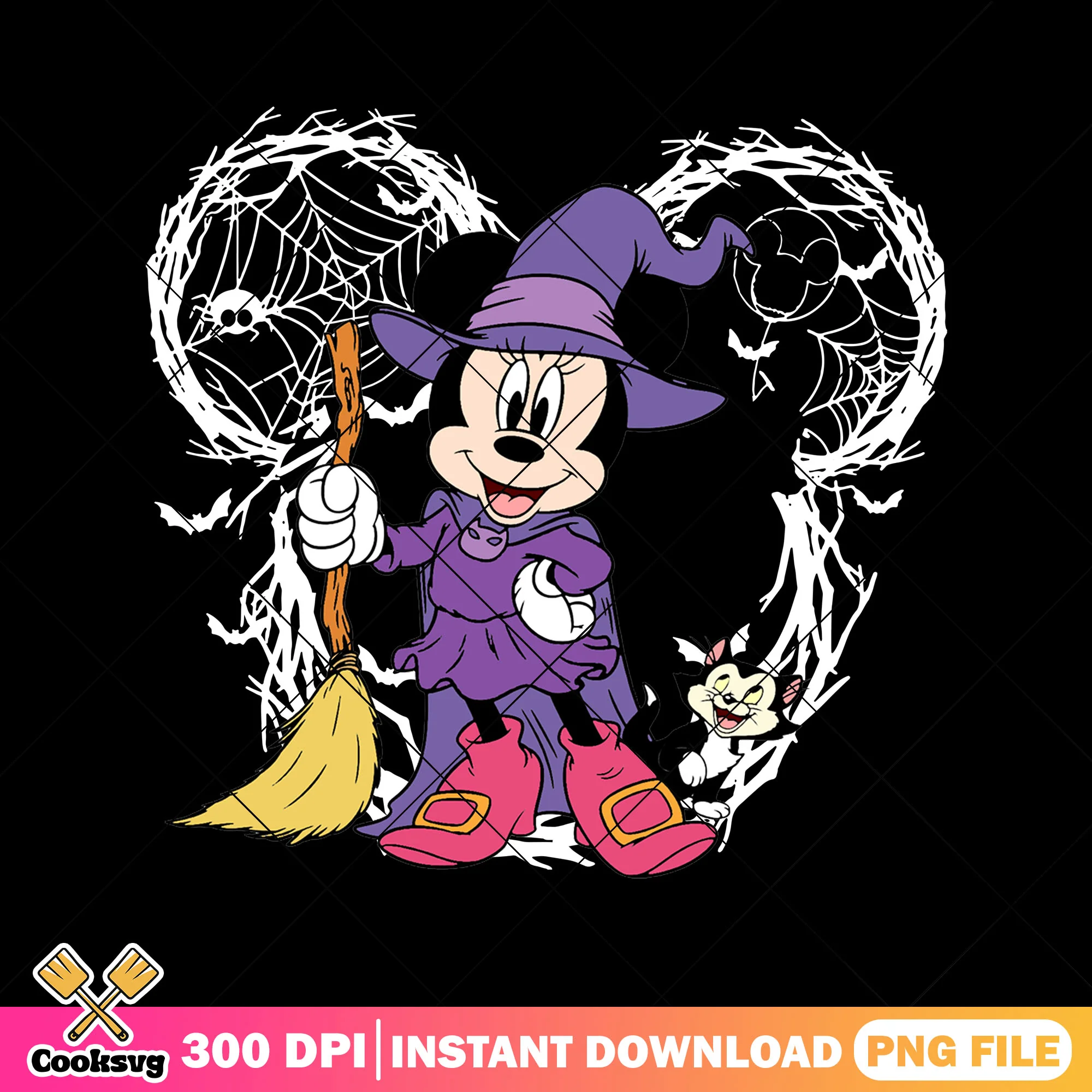Minnie witch png, scary mickey png, mickey halloween png