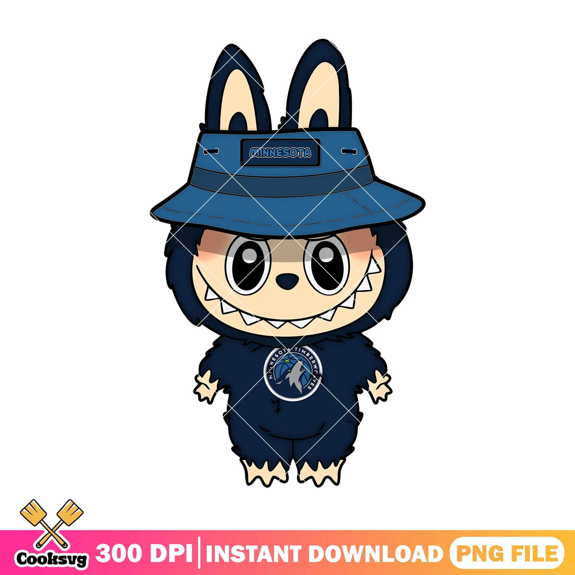 Minniesota labubu baseball team png, labubu plush png, labubu art png