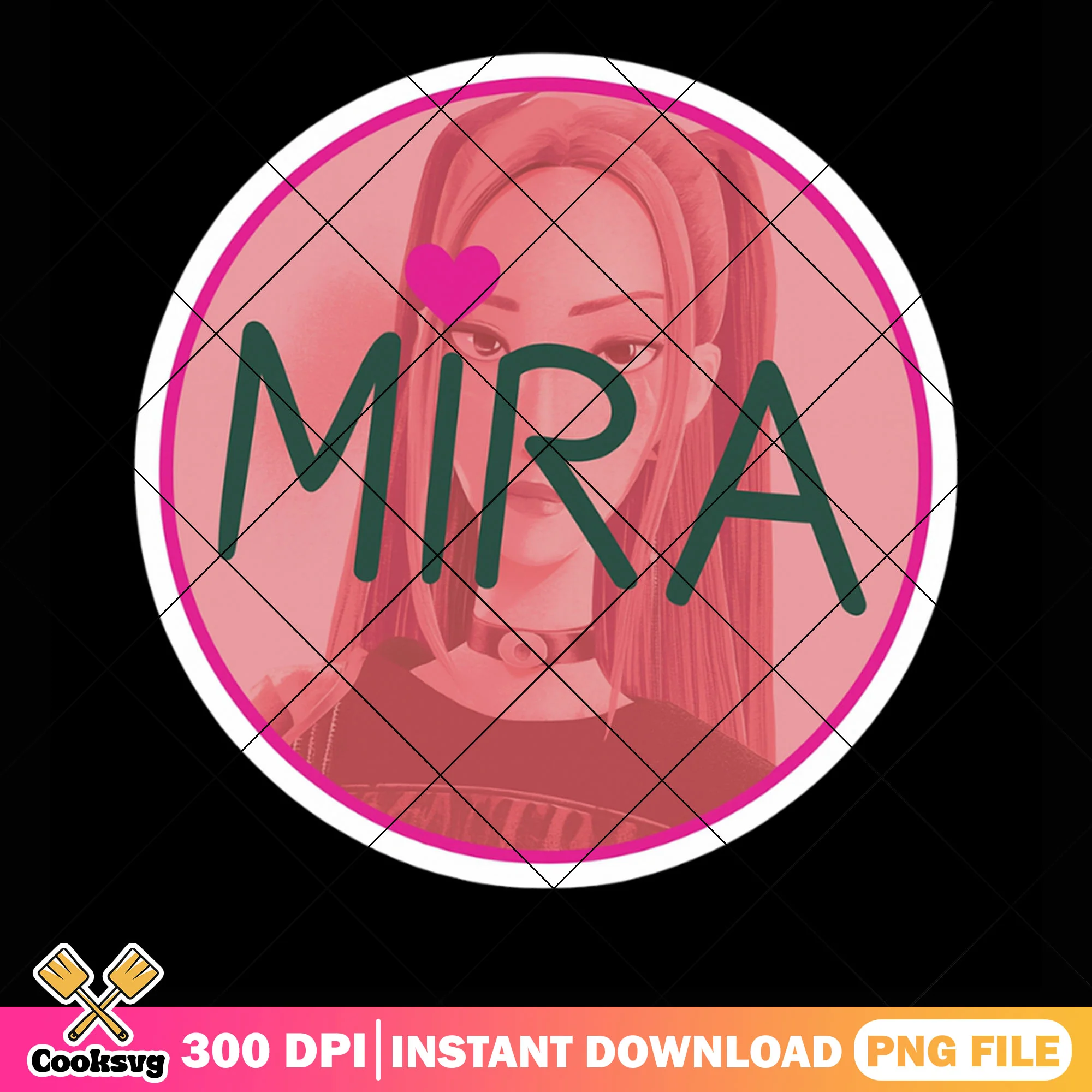 Mira circle png sticker, kpop demon hunters png, kpop mira png