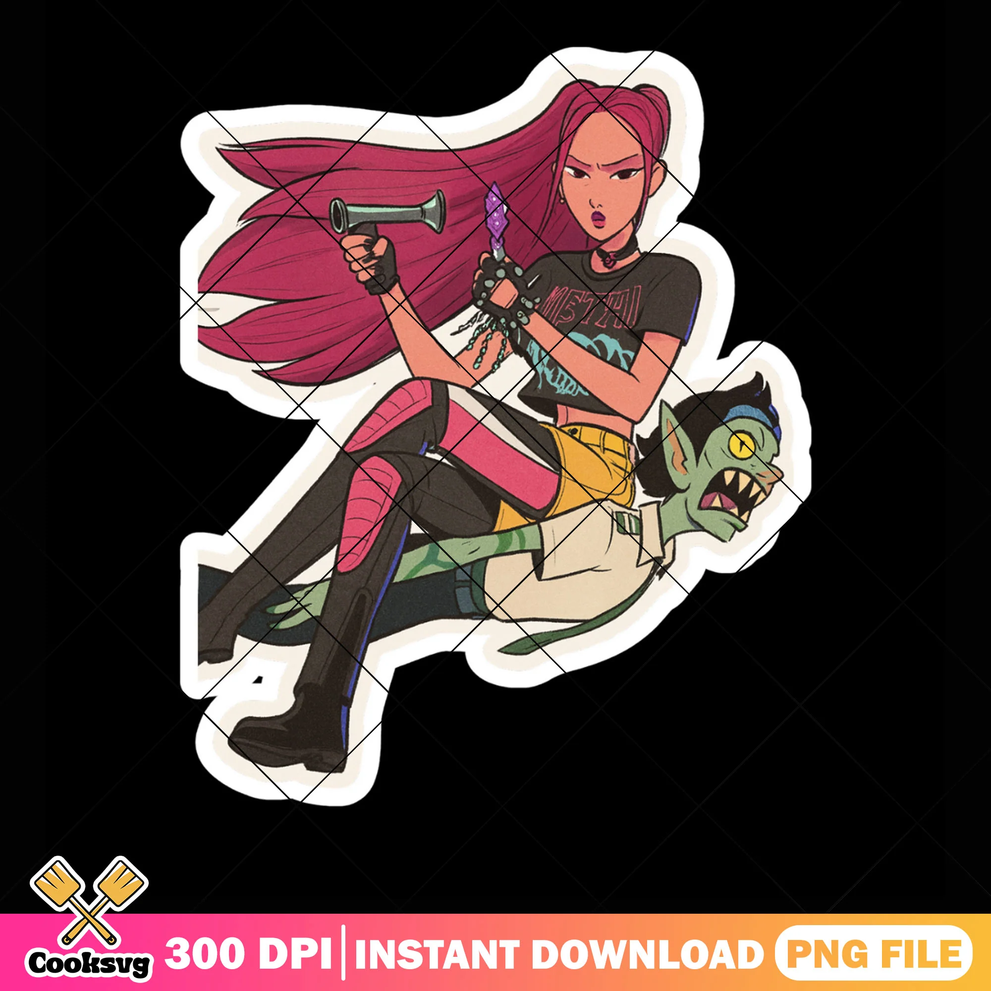 Mira funny flying png sticker, kpop mira png, huntrix movie png