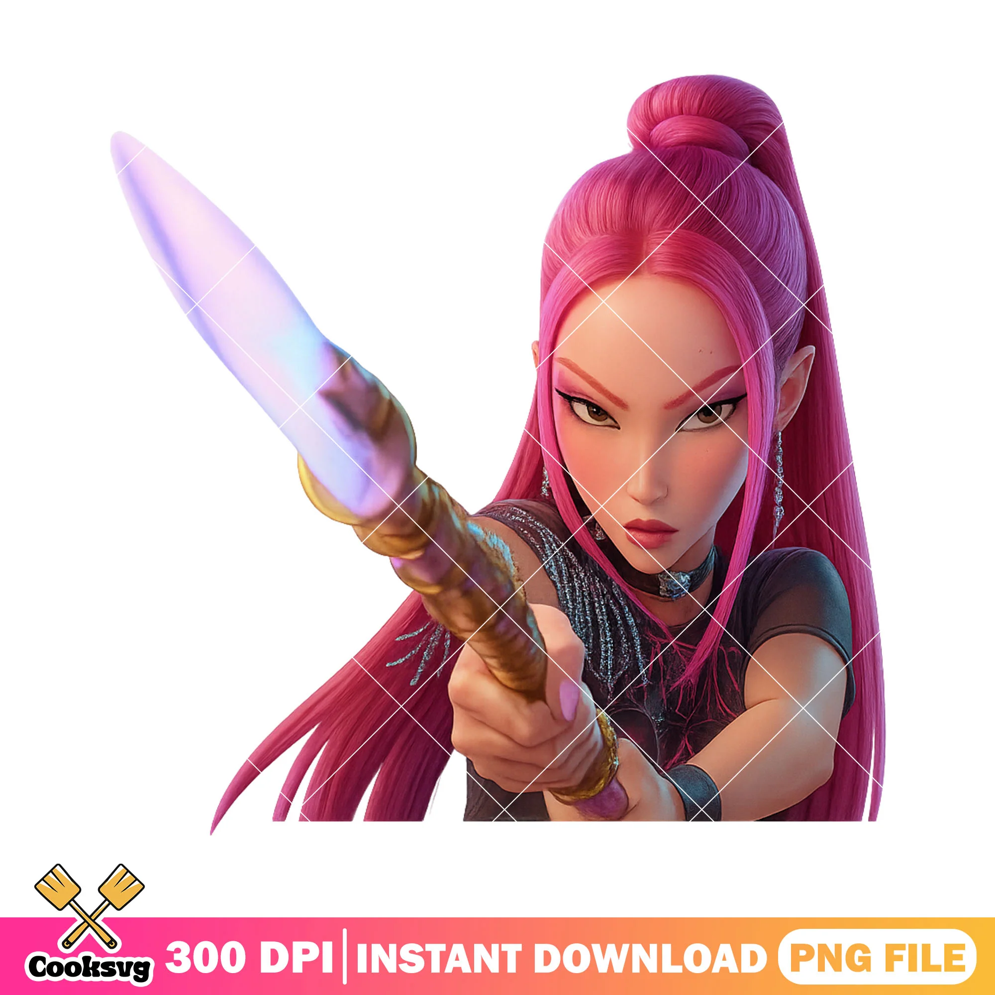 Mira weapon attack png, mira huntrix png, kpop demon hunters png