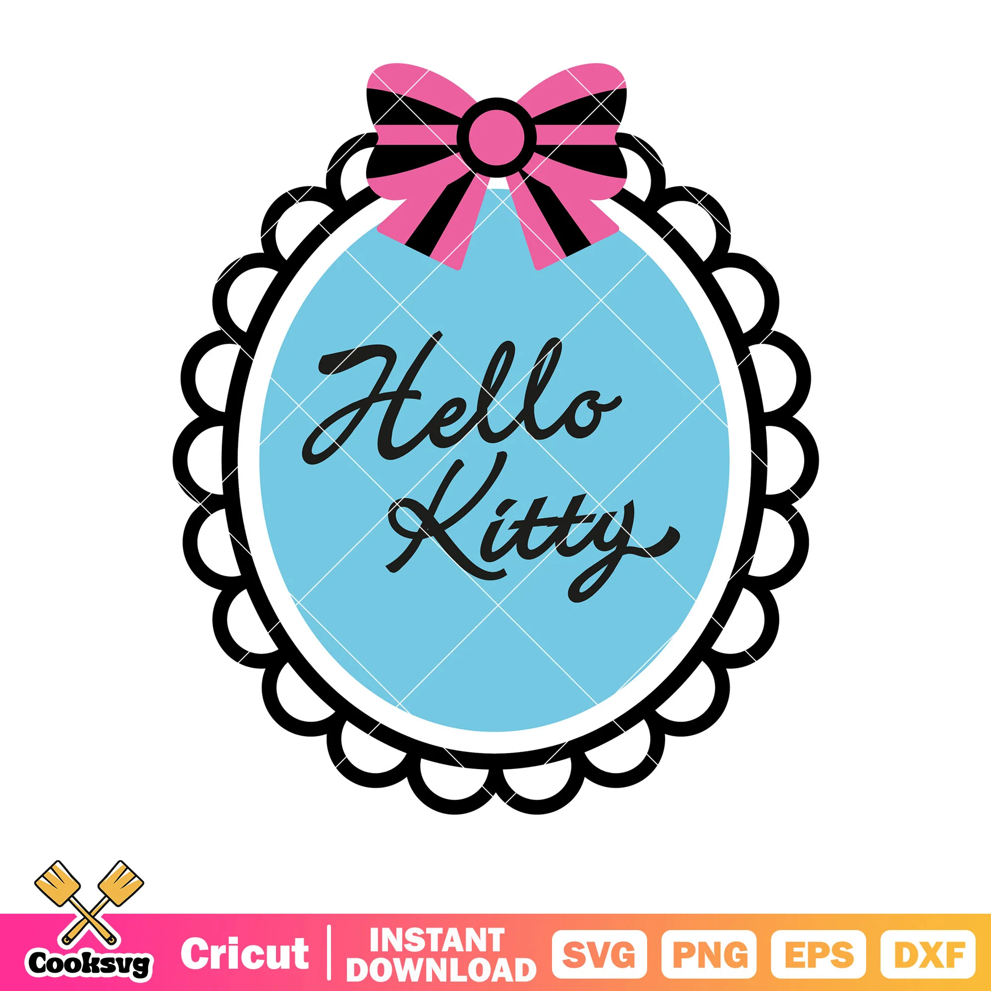 Mirror cartoon hello kitty svg, hello kitty mirror svg, kitty cat svg