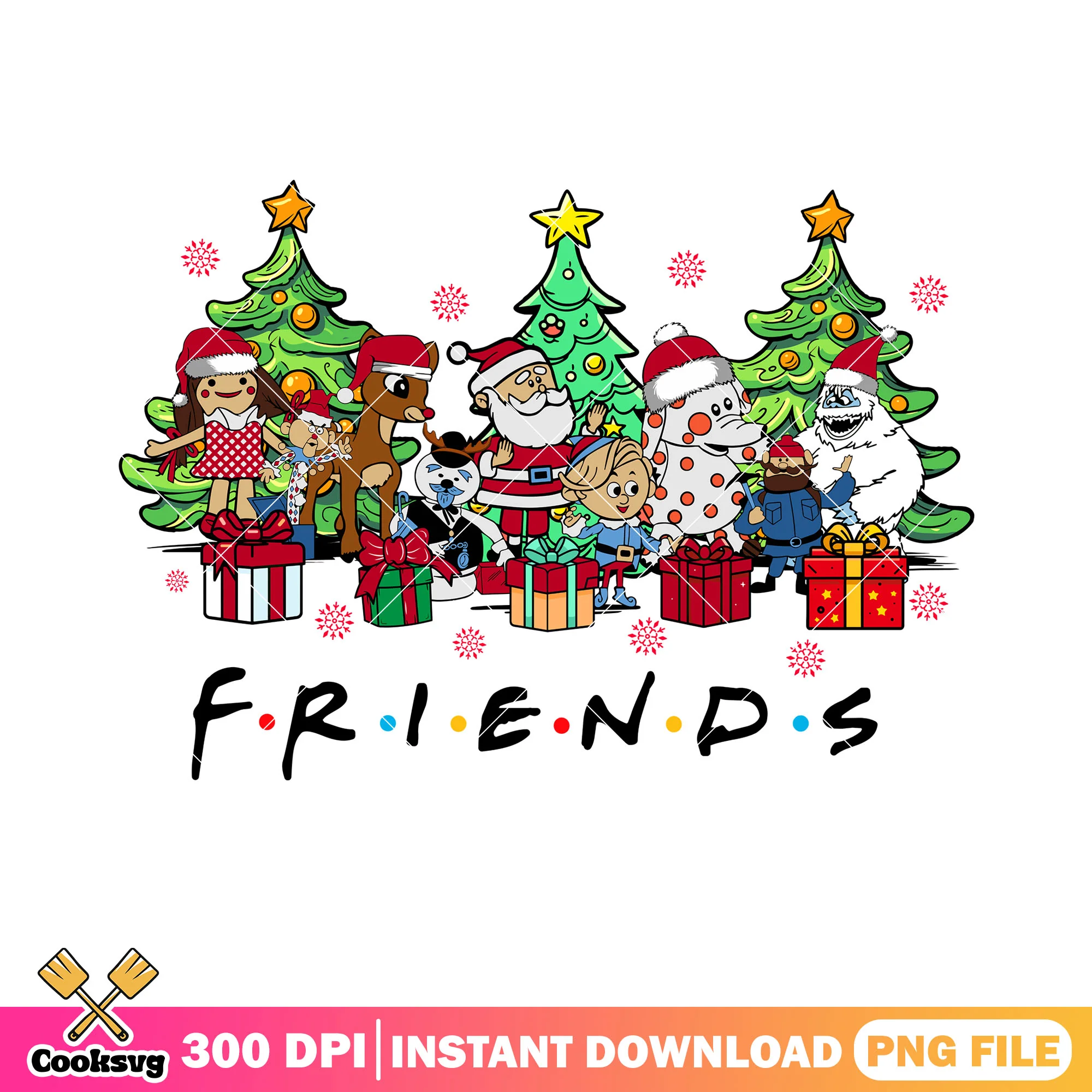 Misfit toys friends png, decor picture christmas png, card friends png