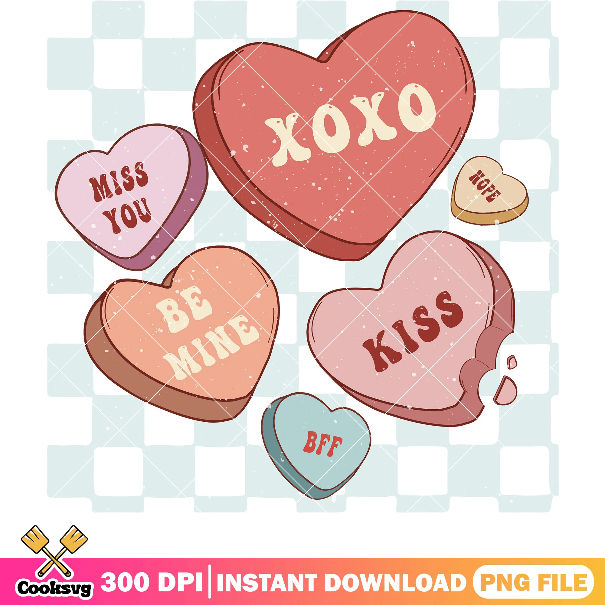 Miss you xoxo retro valentine png, retro valentine png, xoxo valentine png