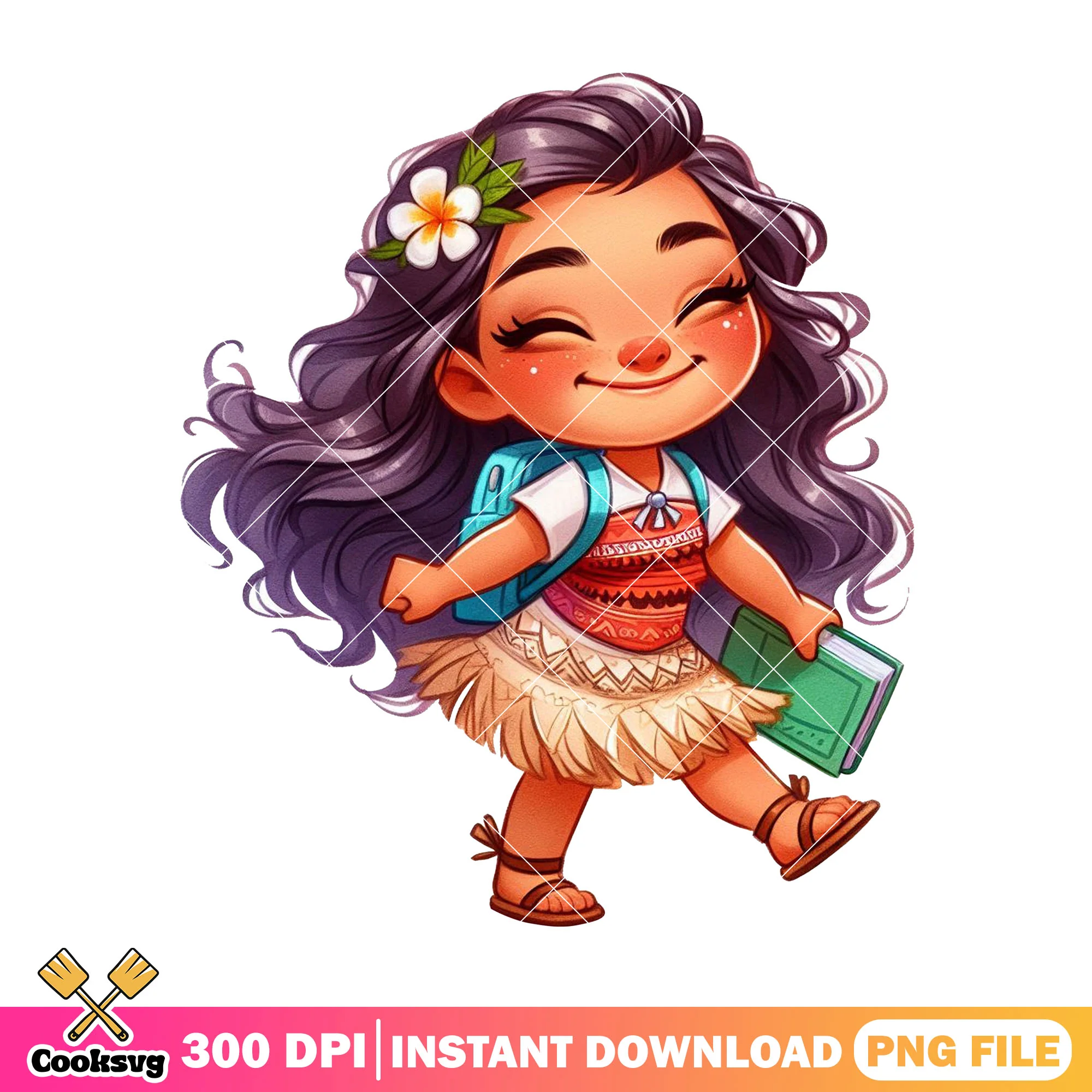 Moana disney png, go back to school png, cartoon disney png