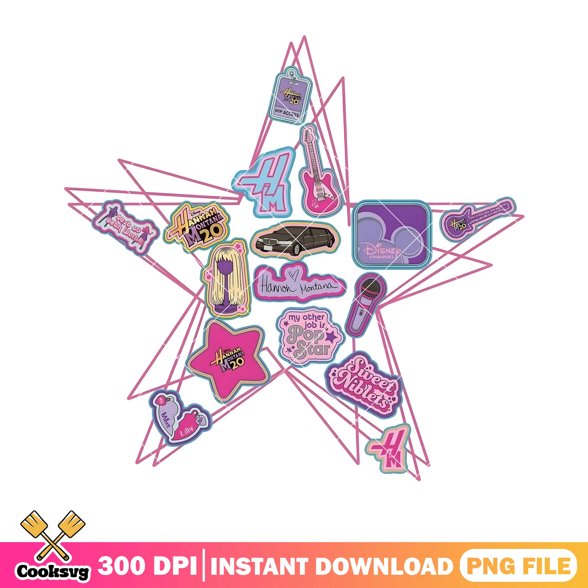 Montana star design png, Magic Kingdom png, Hannah Montana top png