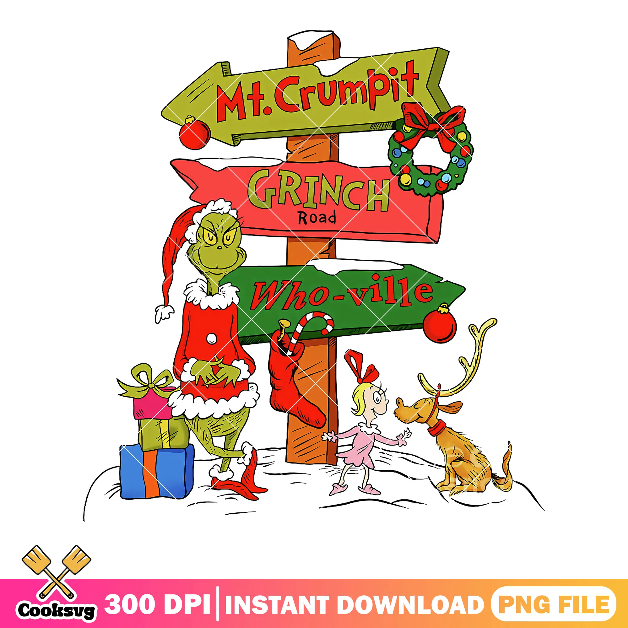 Mt crumpit who ville png, the grinch png, cindy lou who png