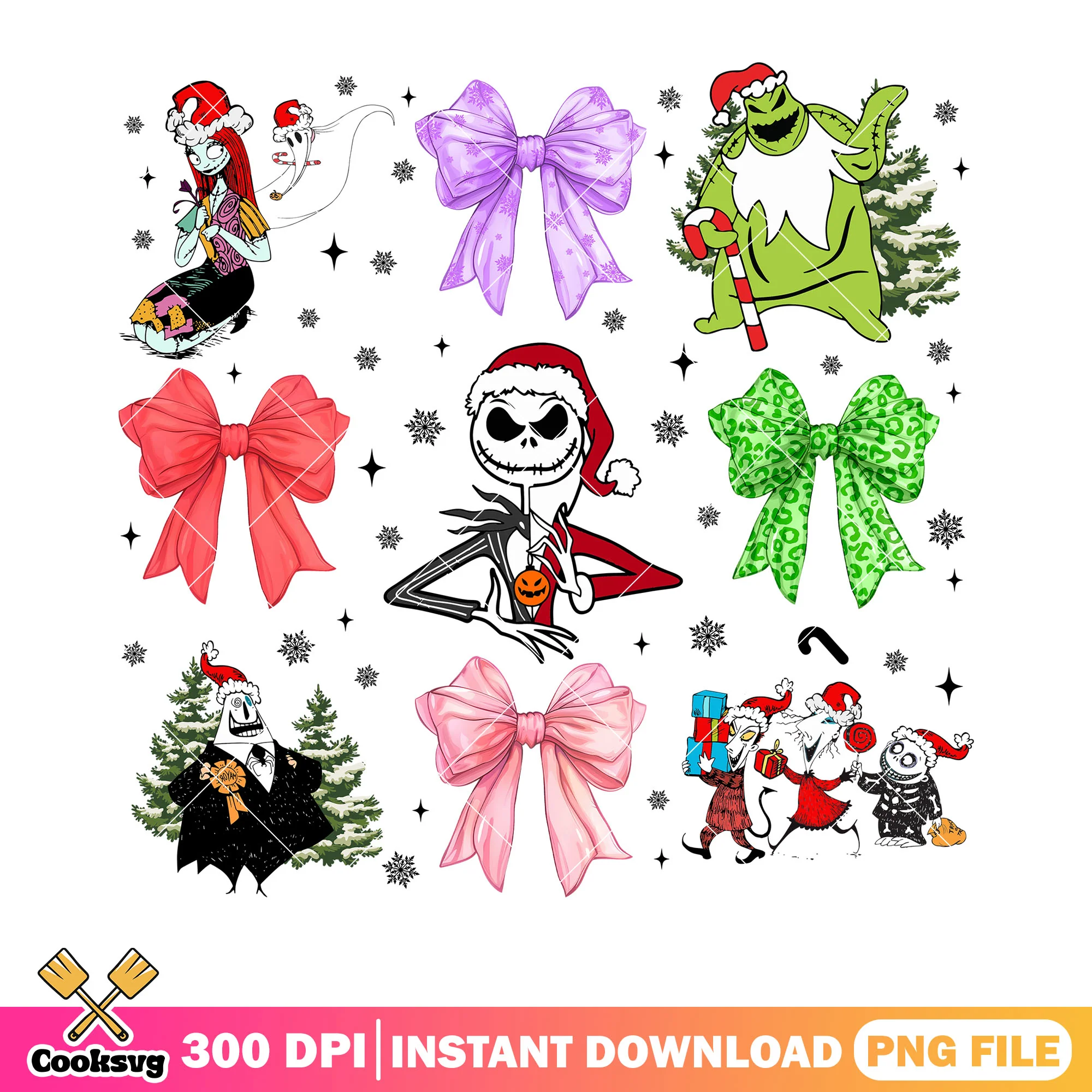 Coquette Bow Nightmare Before Christmas