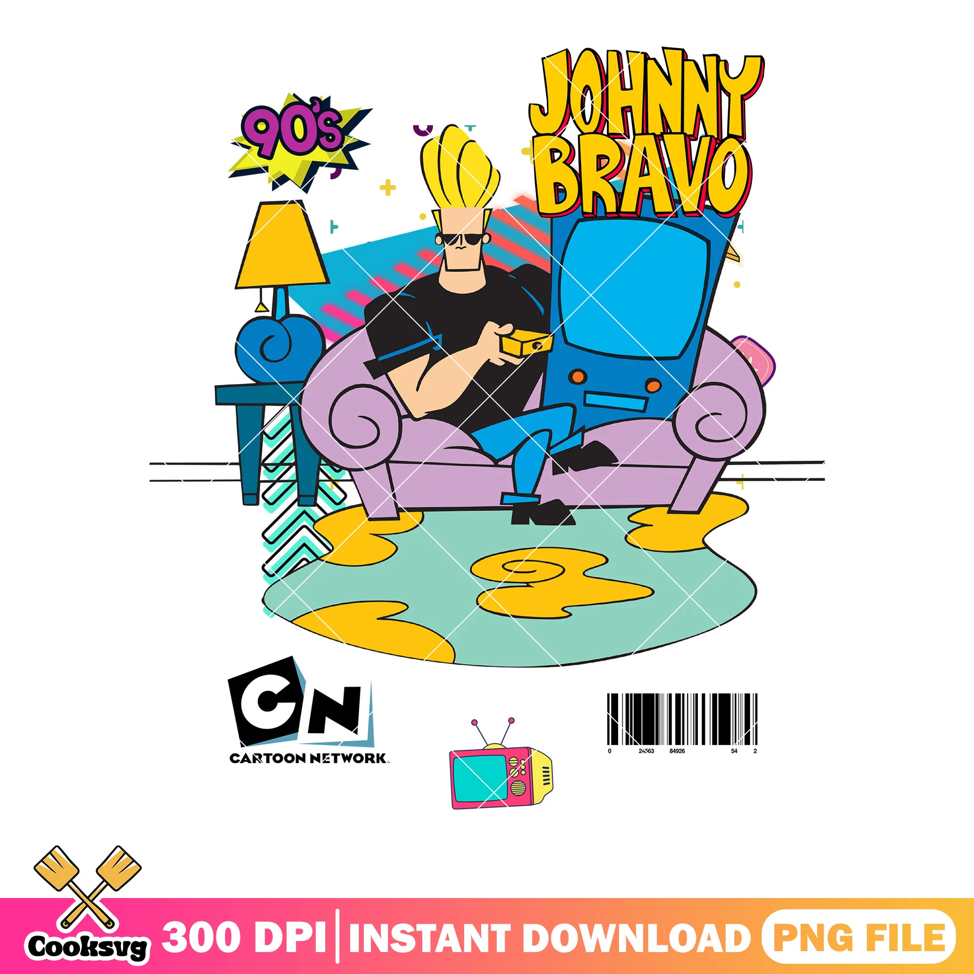 Muscle Johnny Bravo tv png, classic cartoon png, Cartoon Network png