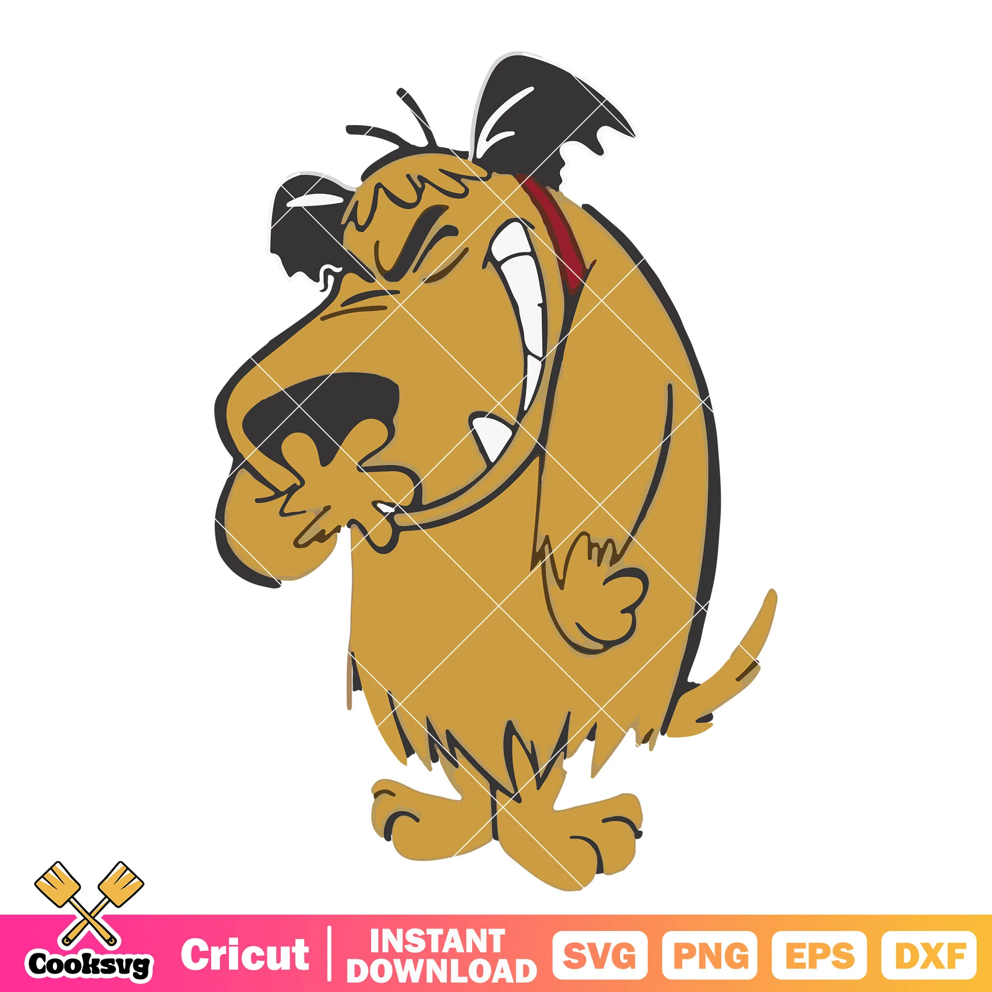 Muttley smile cartoon funny dog svg, muttley the dog svg
