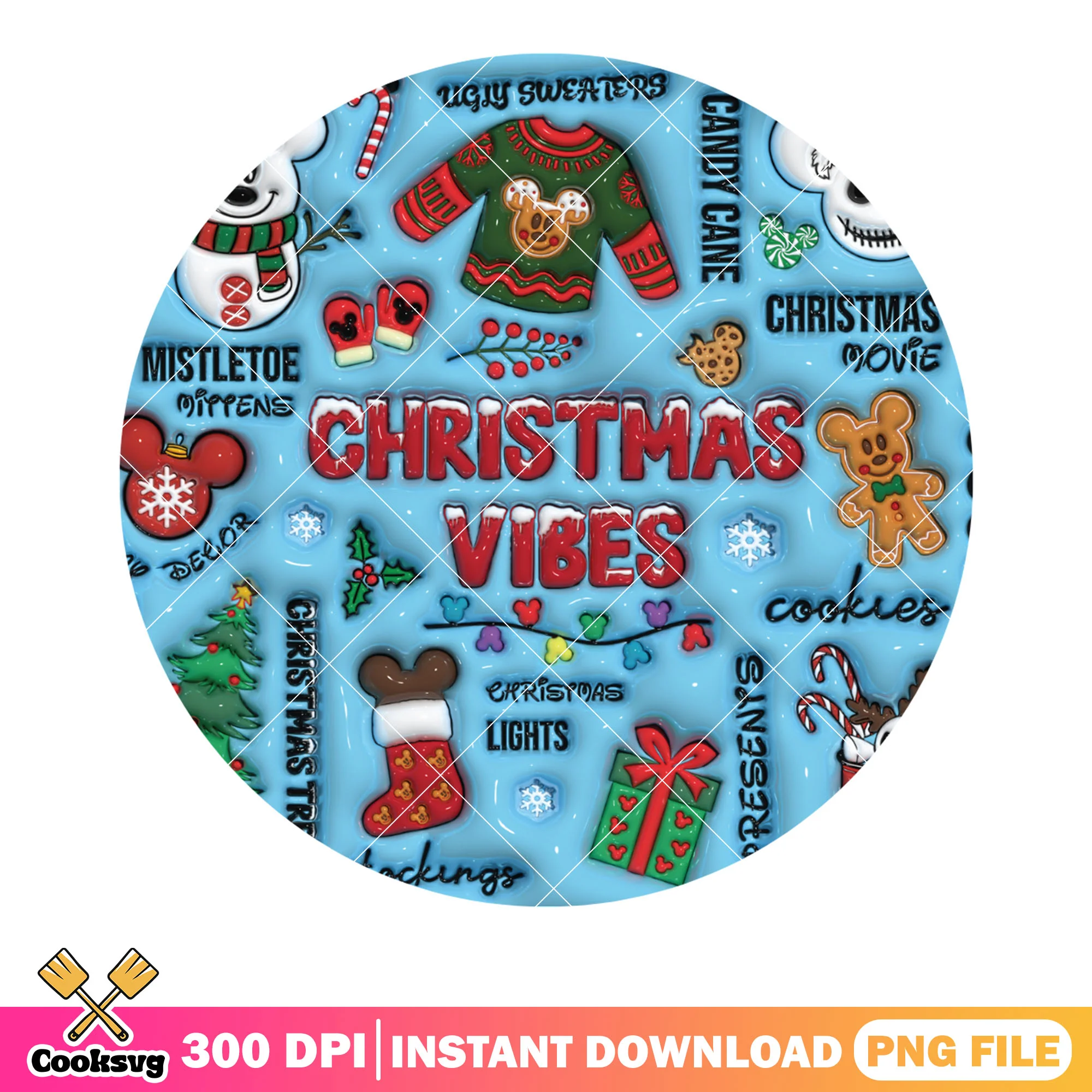My disney christmas png, christmas poster png, christmas lights png