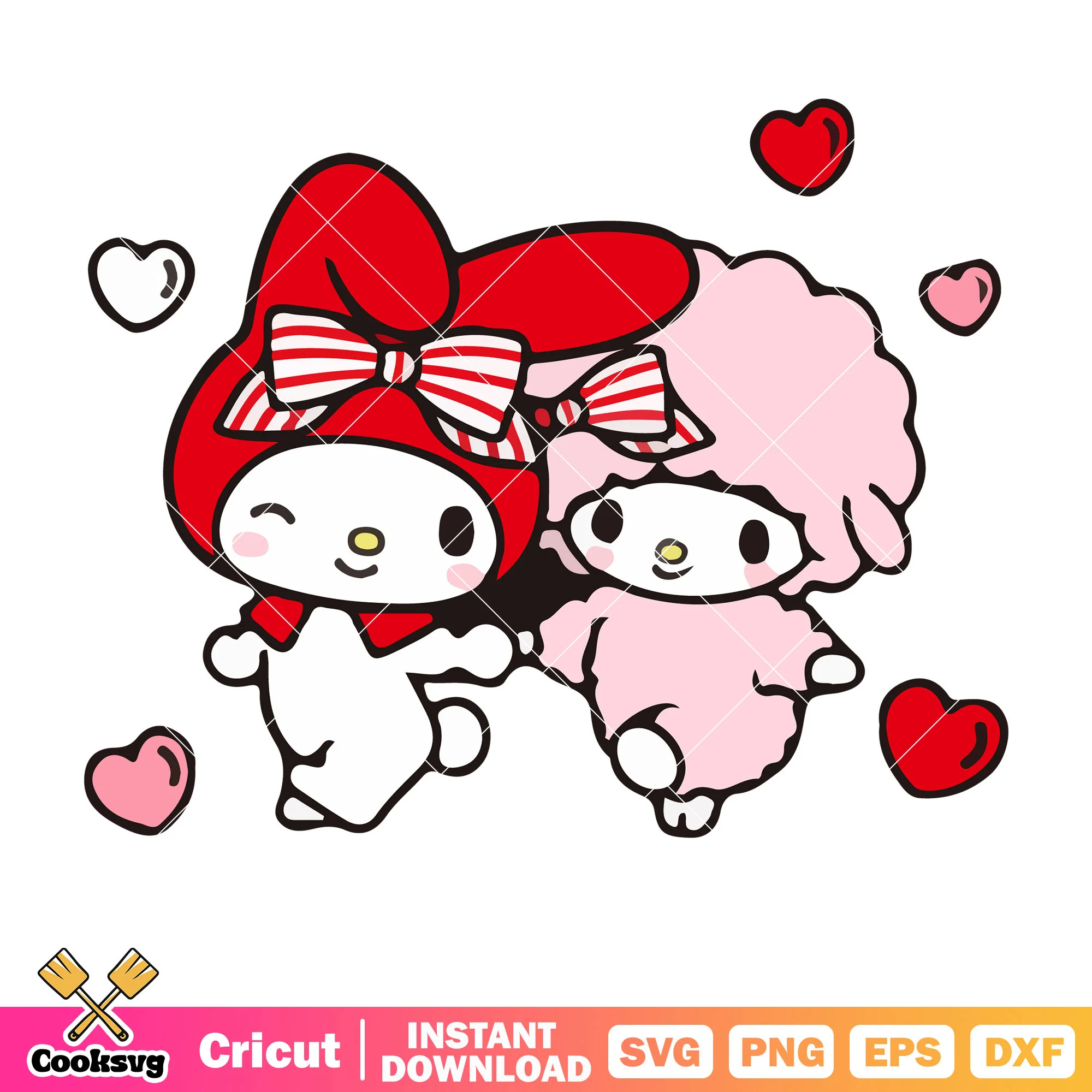 My Melody and my sweet piano svg, hello kitty svg, sanrio svg