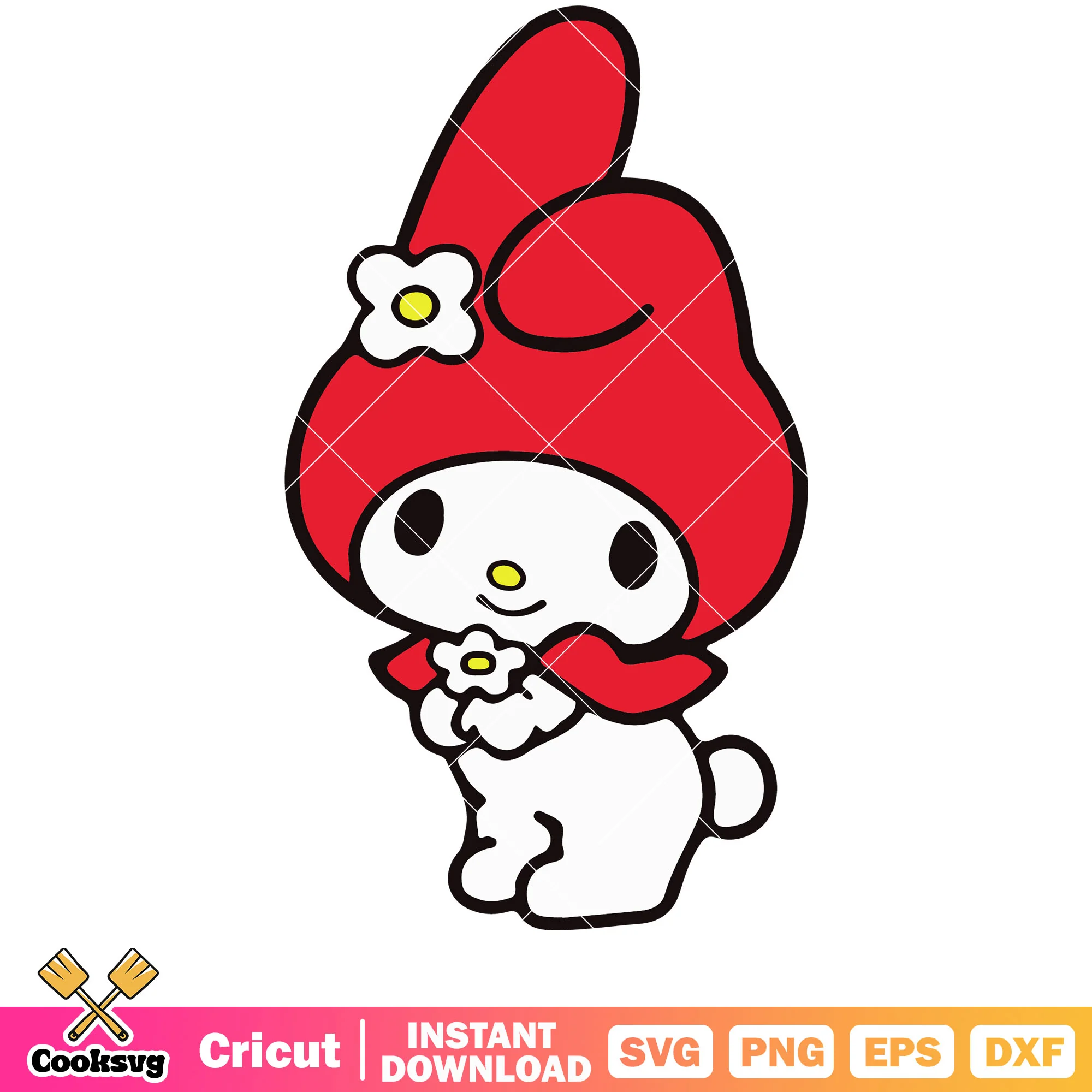 My Melody red design svg, hello kitty svg, my melody svg