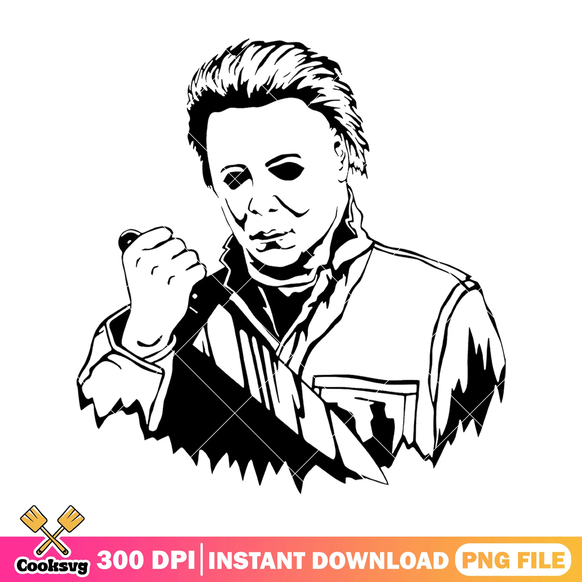 Myers and horror knife drawing design png, the killers png