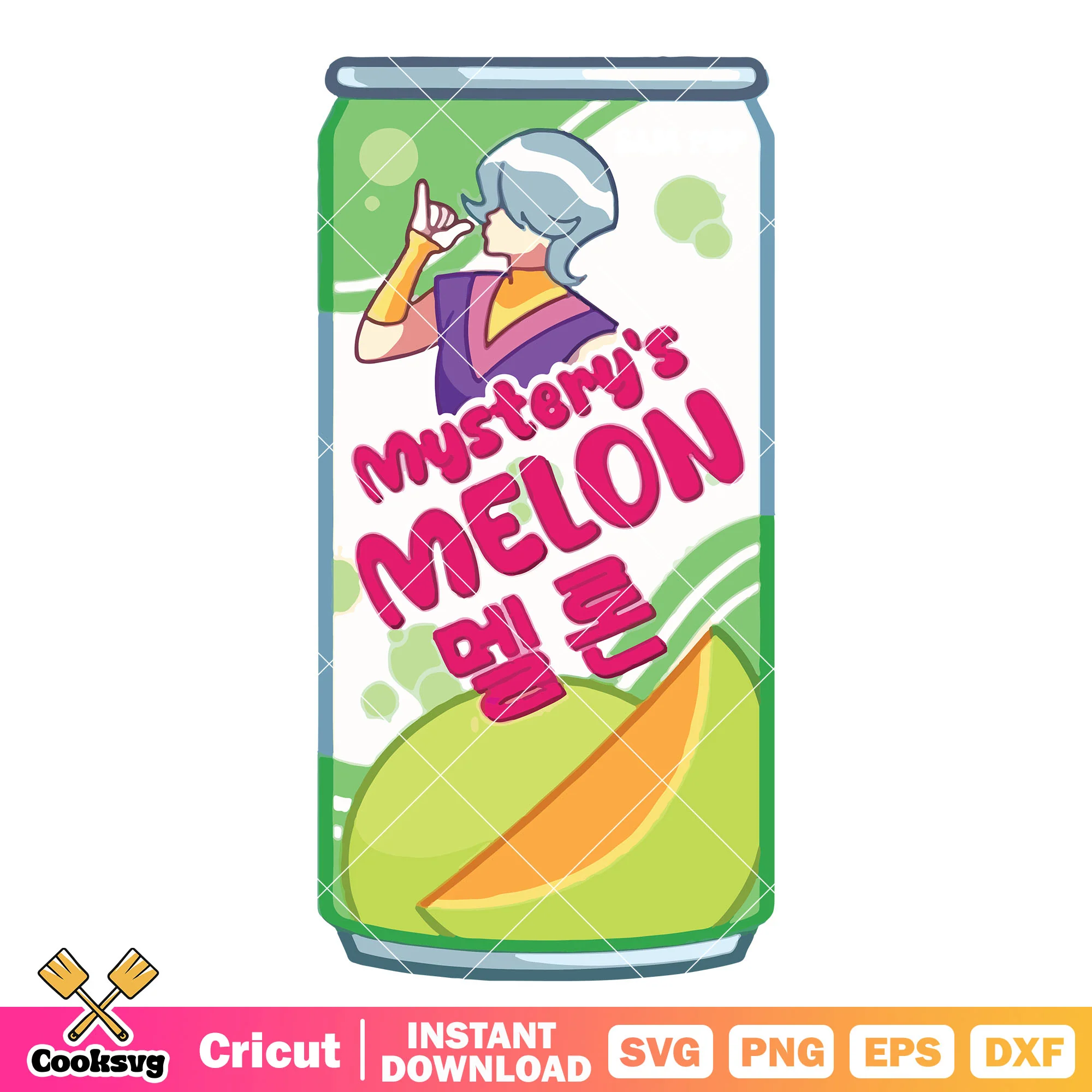 Mystery melon soda svg, mystery soda pop svg, saja boys svg