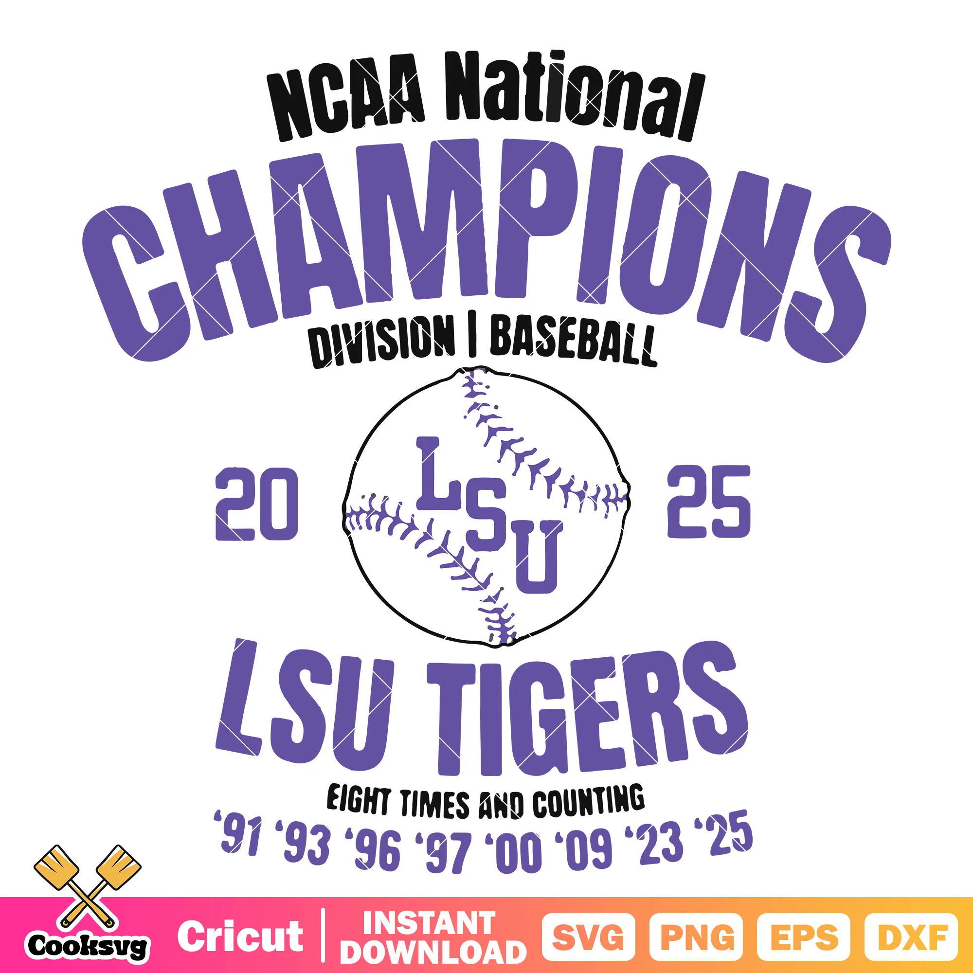 Ncaa champions lsu tigers svg, ncaa champions svg, lsu tigers svg