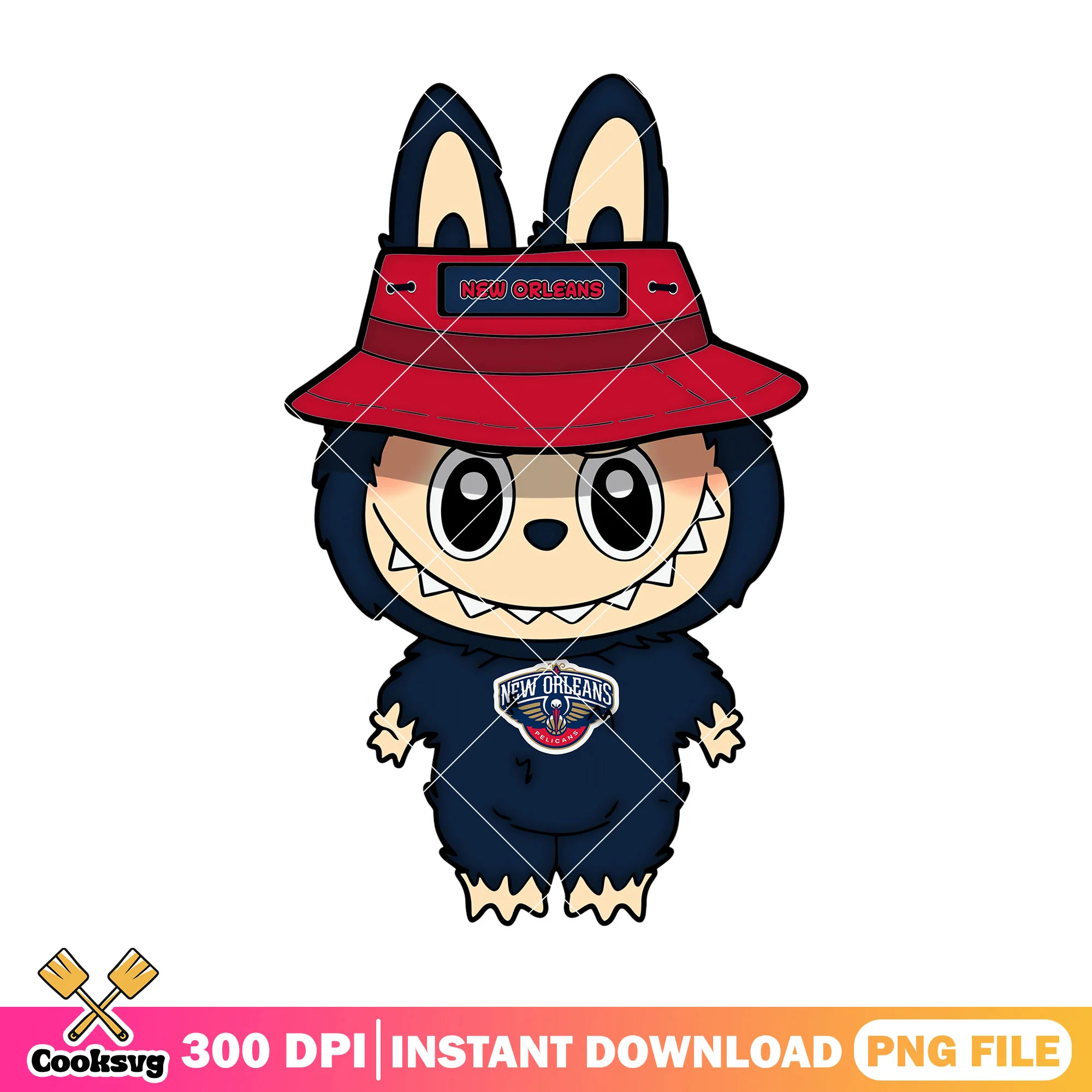 New orleans labubu baseball team png, labubu monster png, labubu png