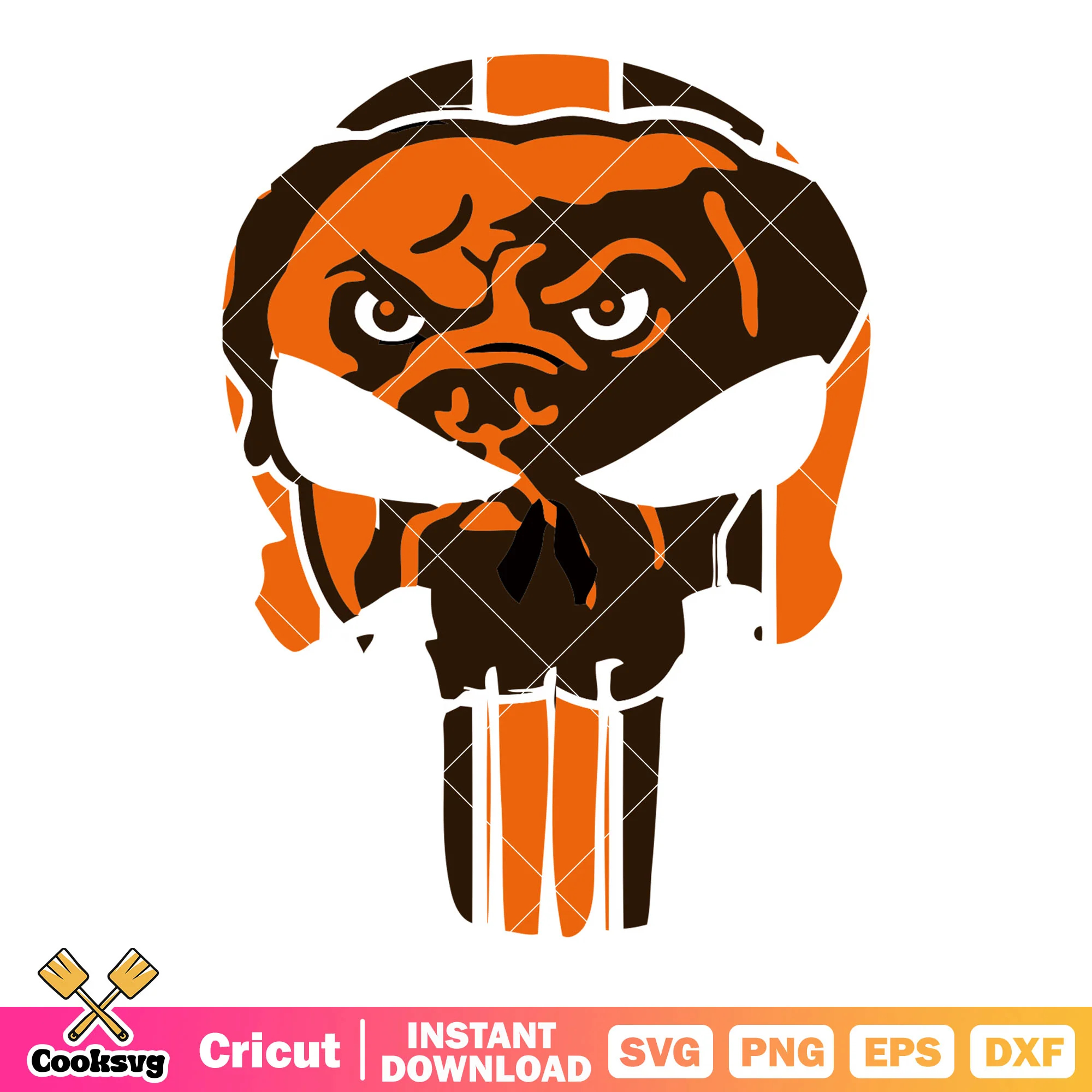 NFl cleveland football team svg, skull svg, cleveland browns svg