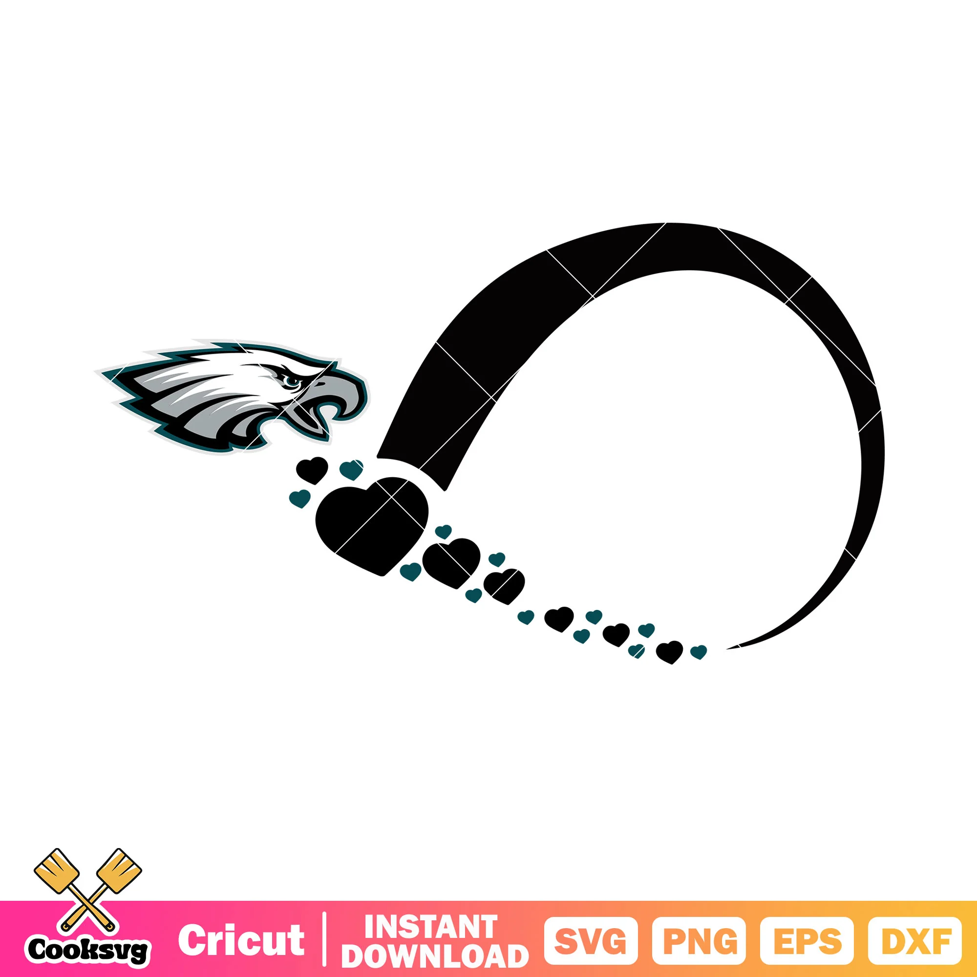 NFl football teams heart svg, philadelphia eagles svg, nfc west svg