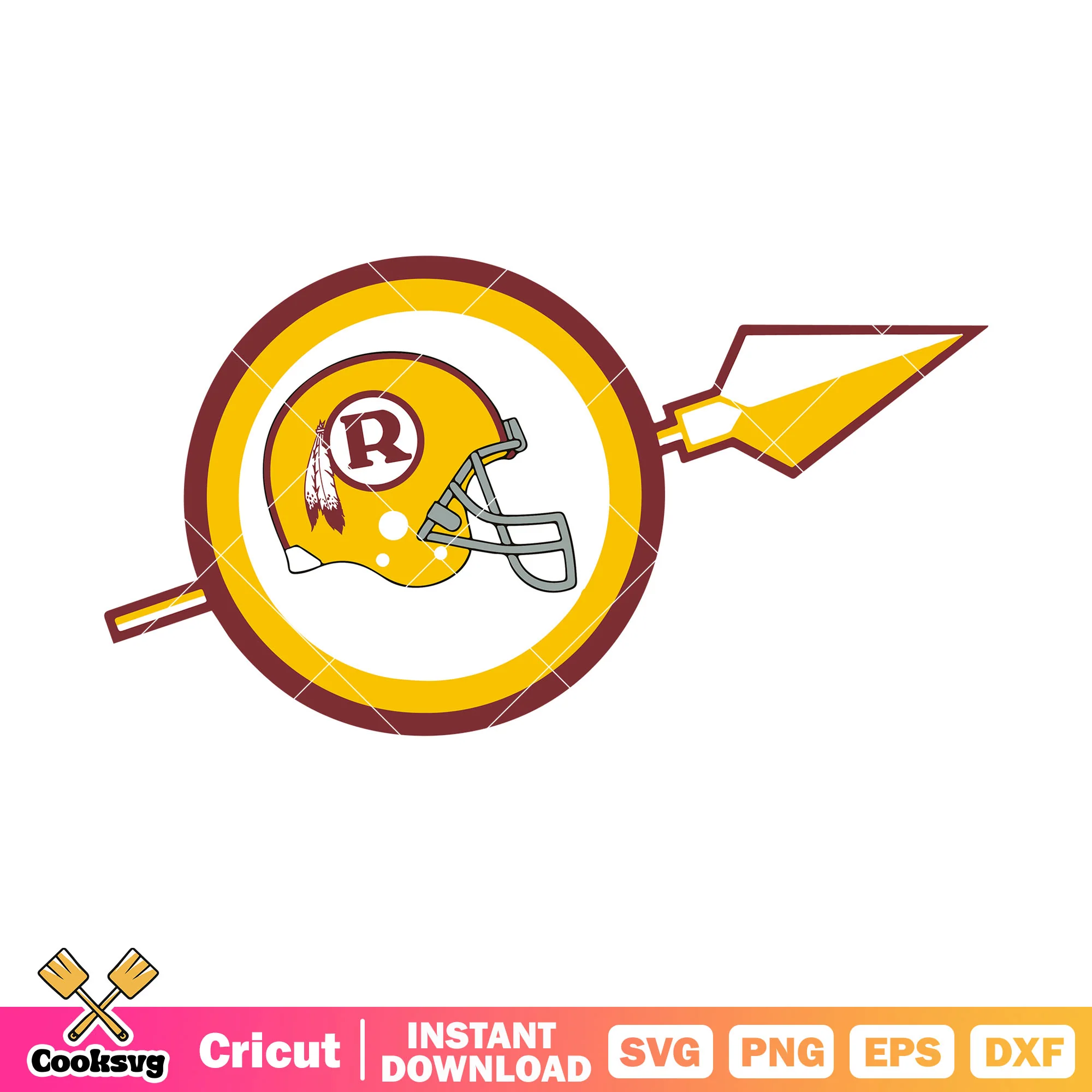 NFL helmets made by gold svg, nfl football team svg, boston redskins svg