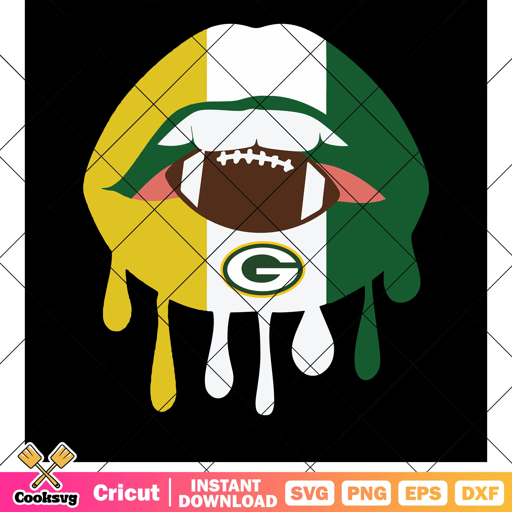 NFL wilson ball G svg, north afc svg, green bay packers svg