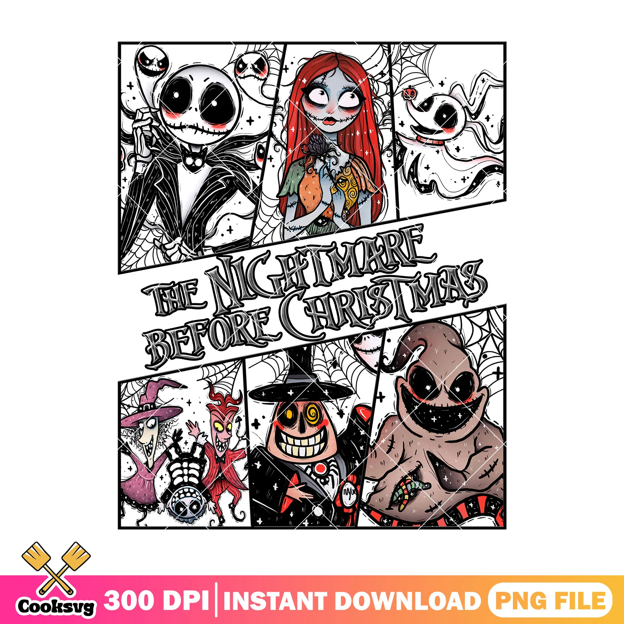 Nightmare christmas png, halloween movie png, halloween spirit png