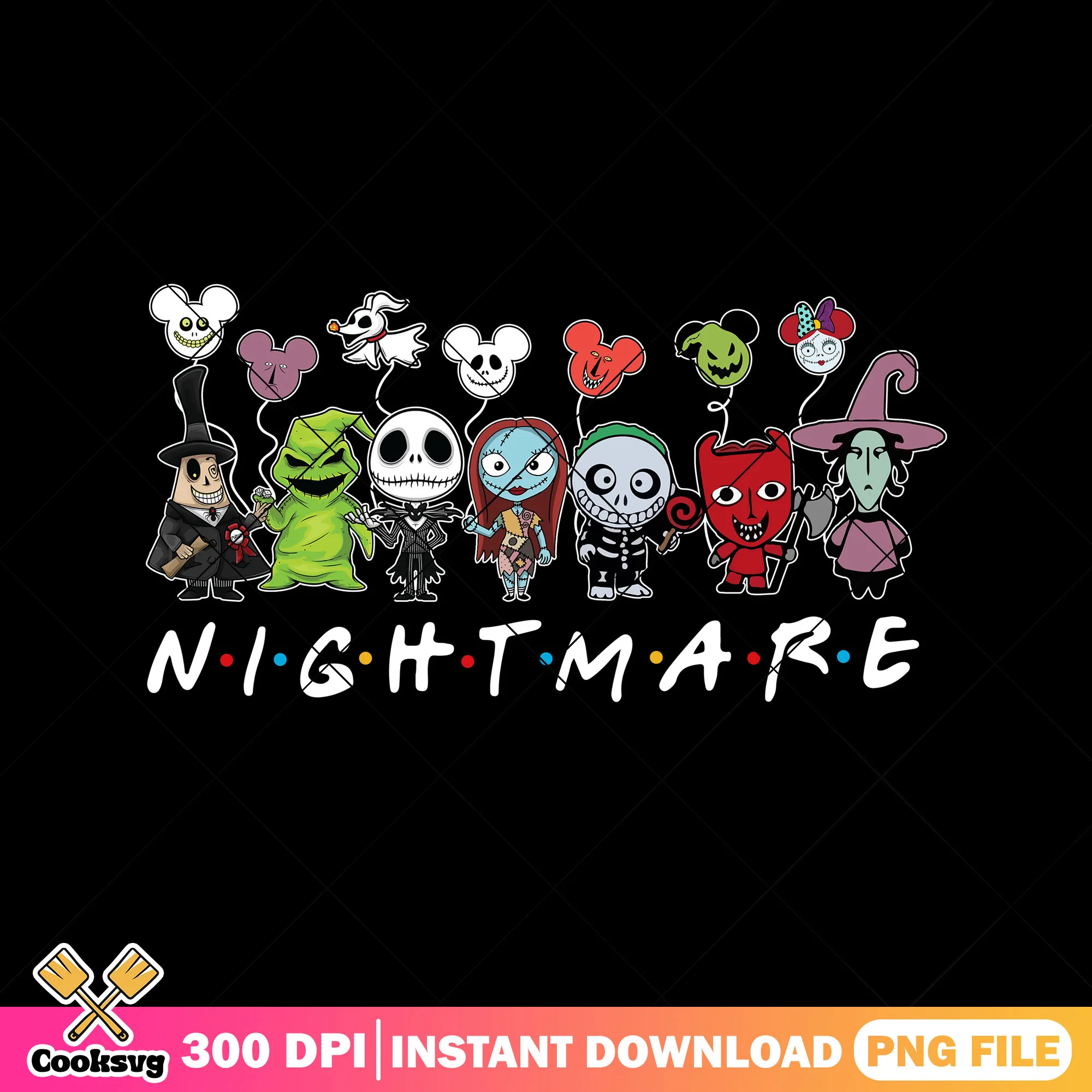 Nightmare halloween costume png, horror disney png, disney halloween png